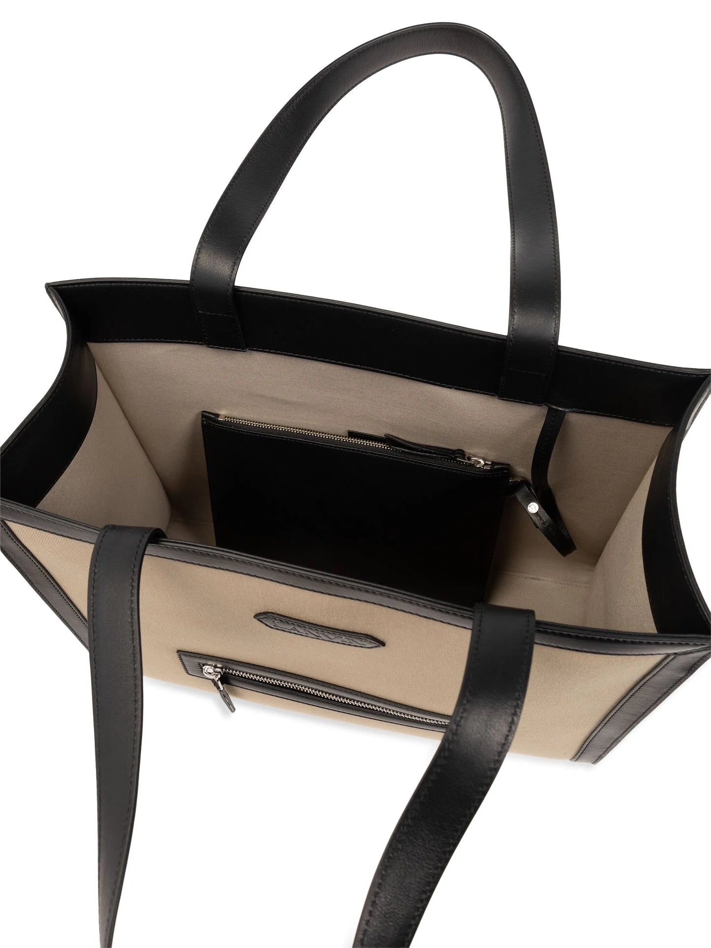 contrasting-trim cotton tote bag