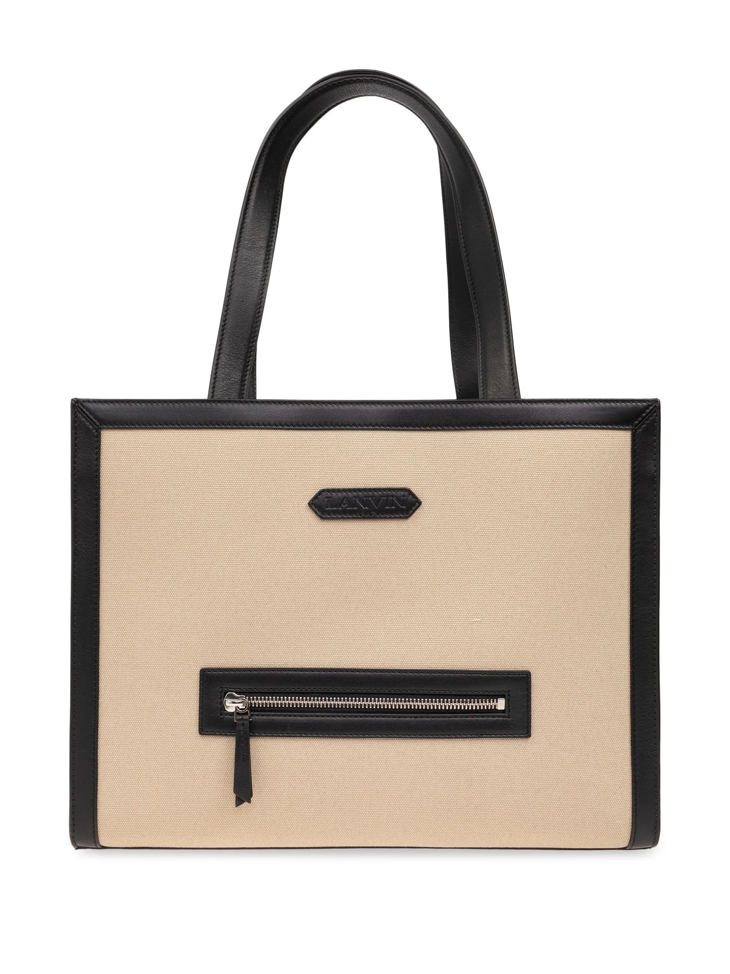 contrasting-trim cotton tote bag