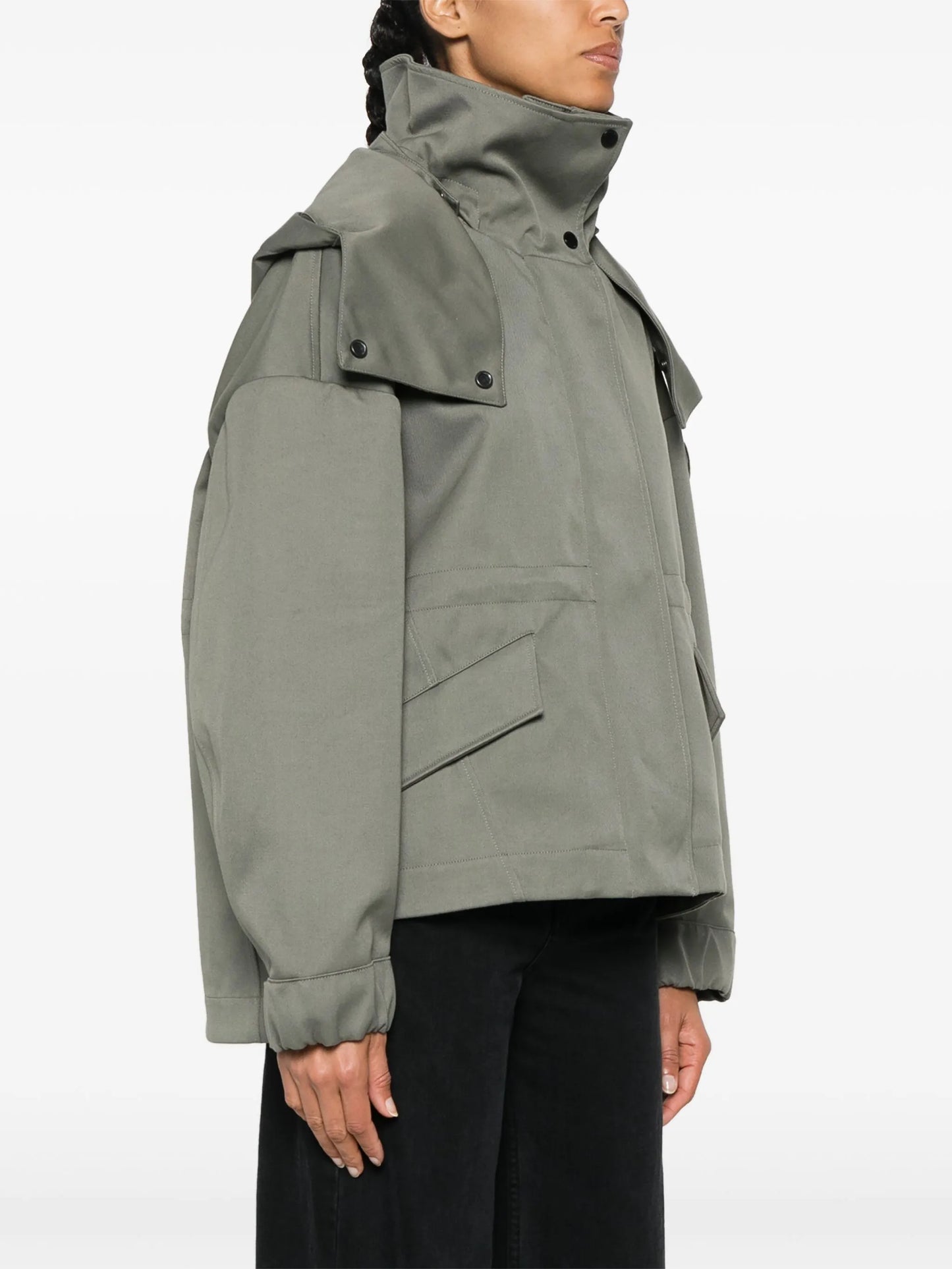 Olivine logo-appliqué jacket