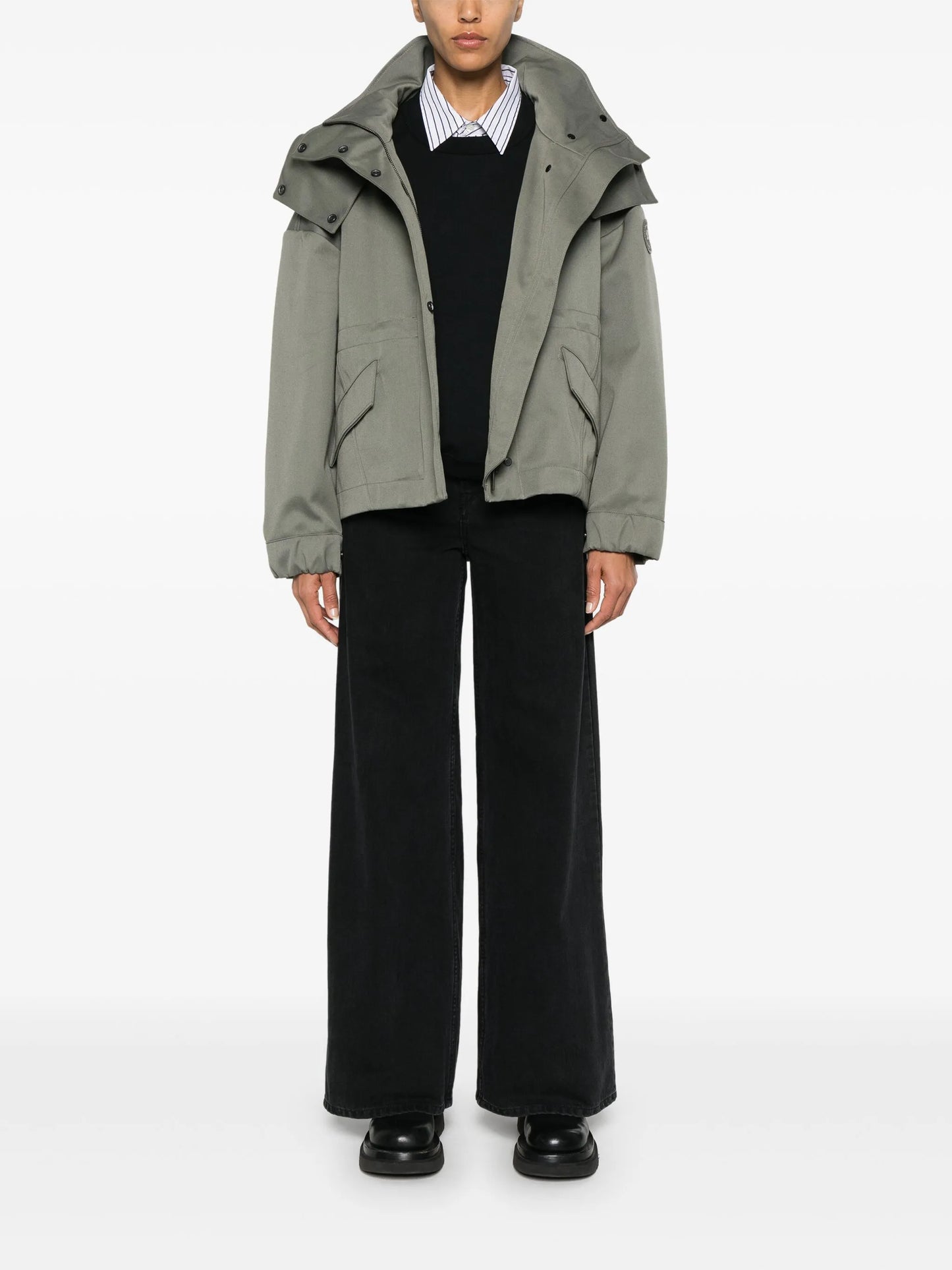 Olivine logo-appliqué jacket