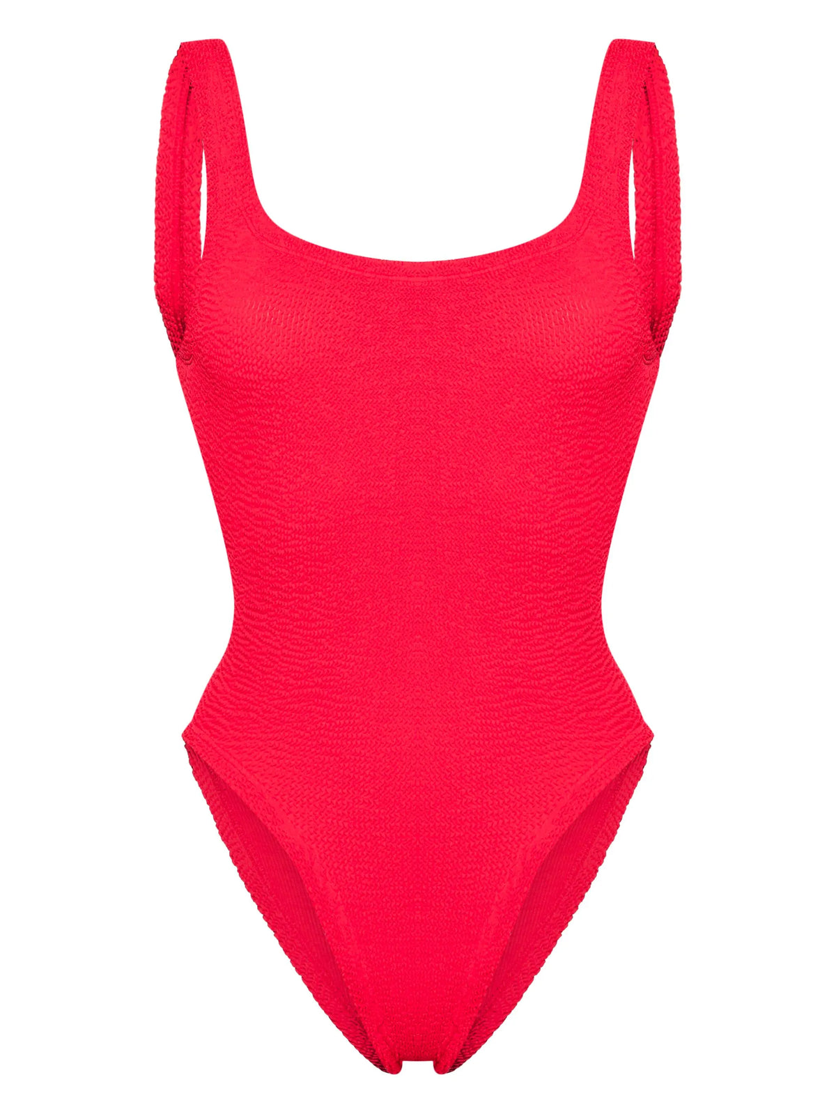 Square Neck textured swimsuit