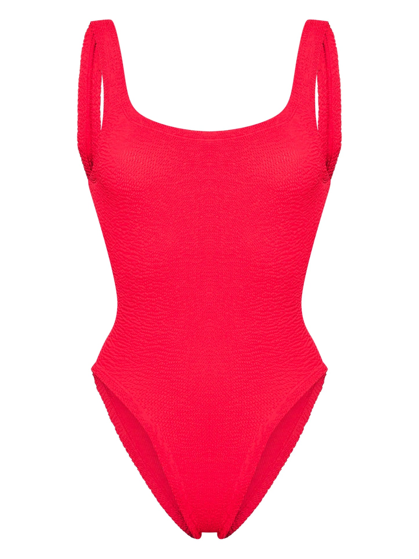 low-back textured swimsuit