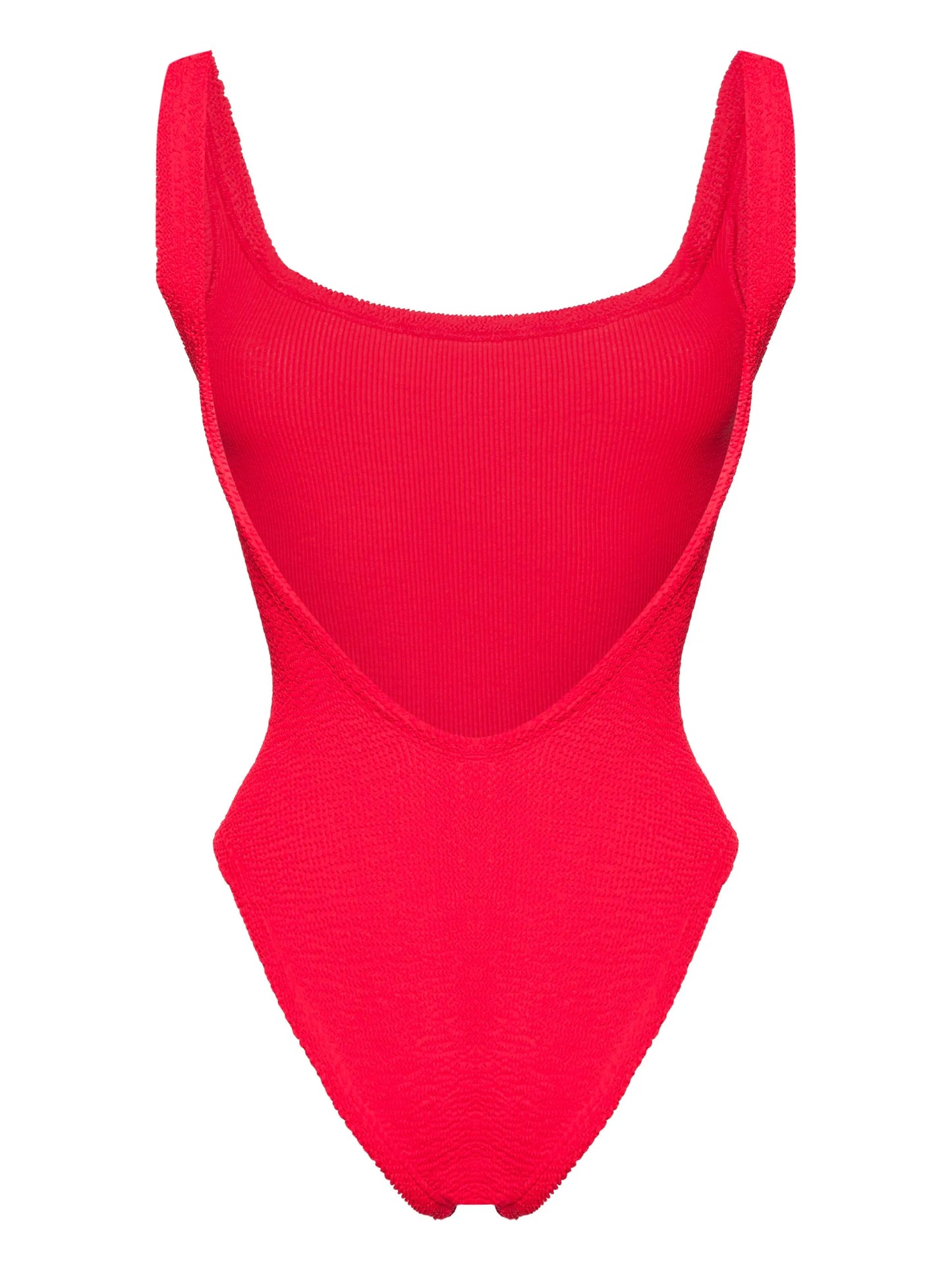 Square Neck textured swimsuit