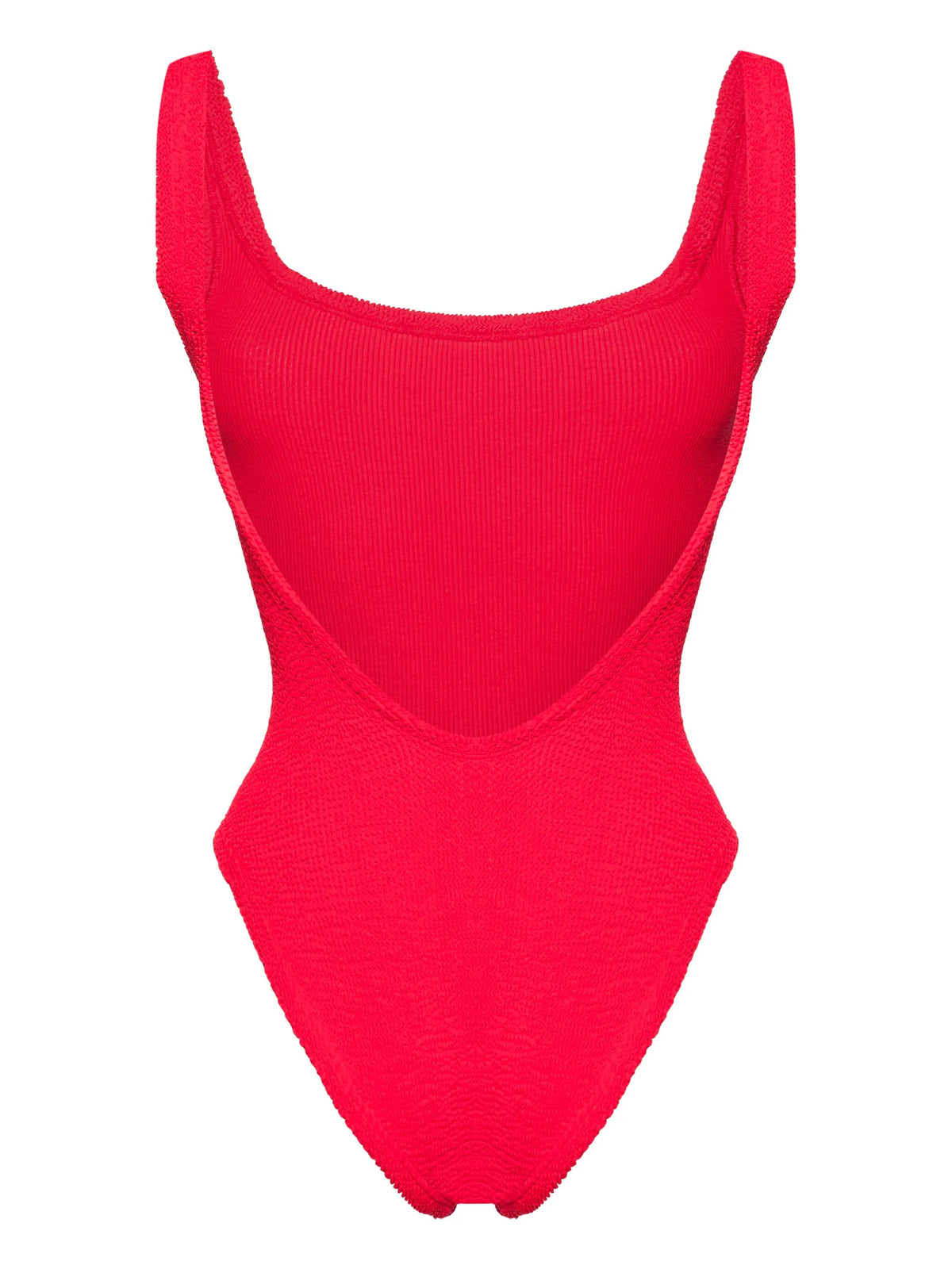 Square Neck textured swimsuit