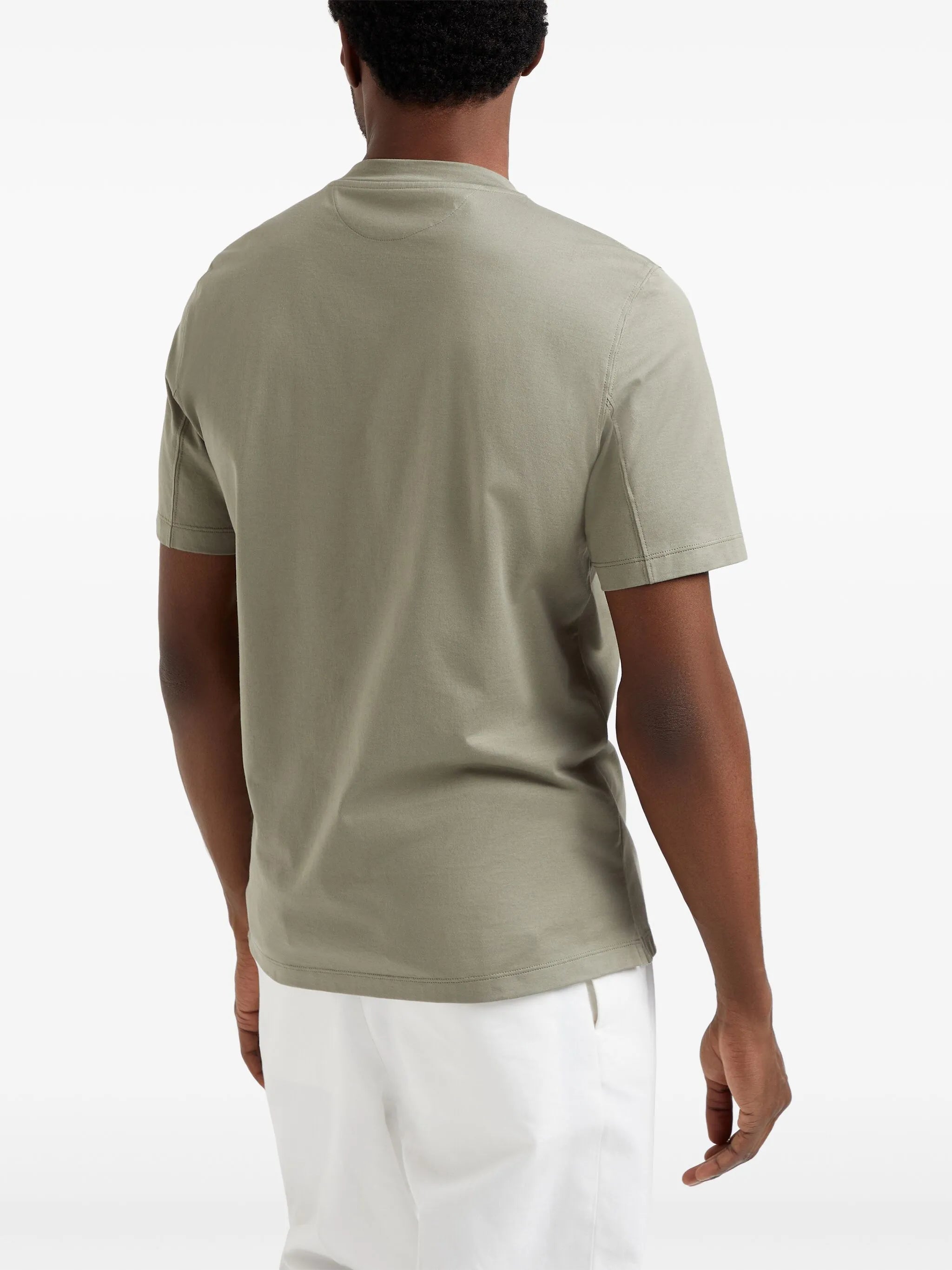 logo-embroidered cotton T-shirt