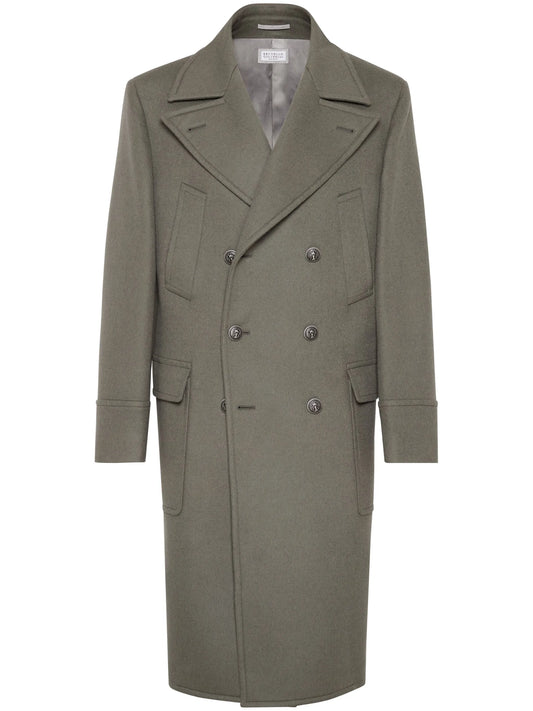 double-breasted wool coat