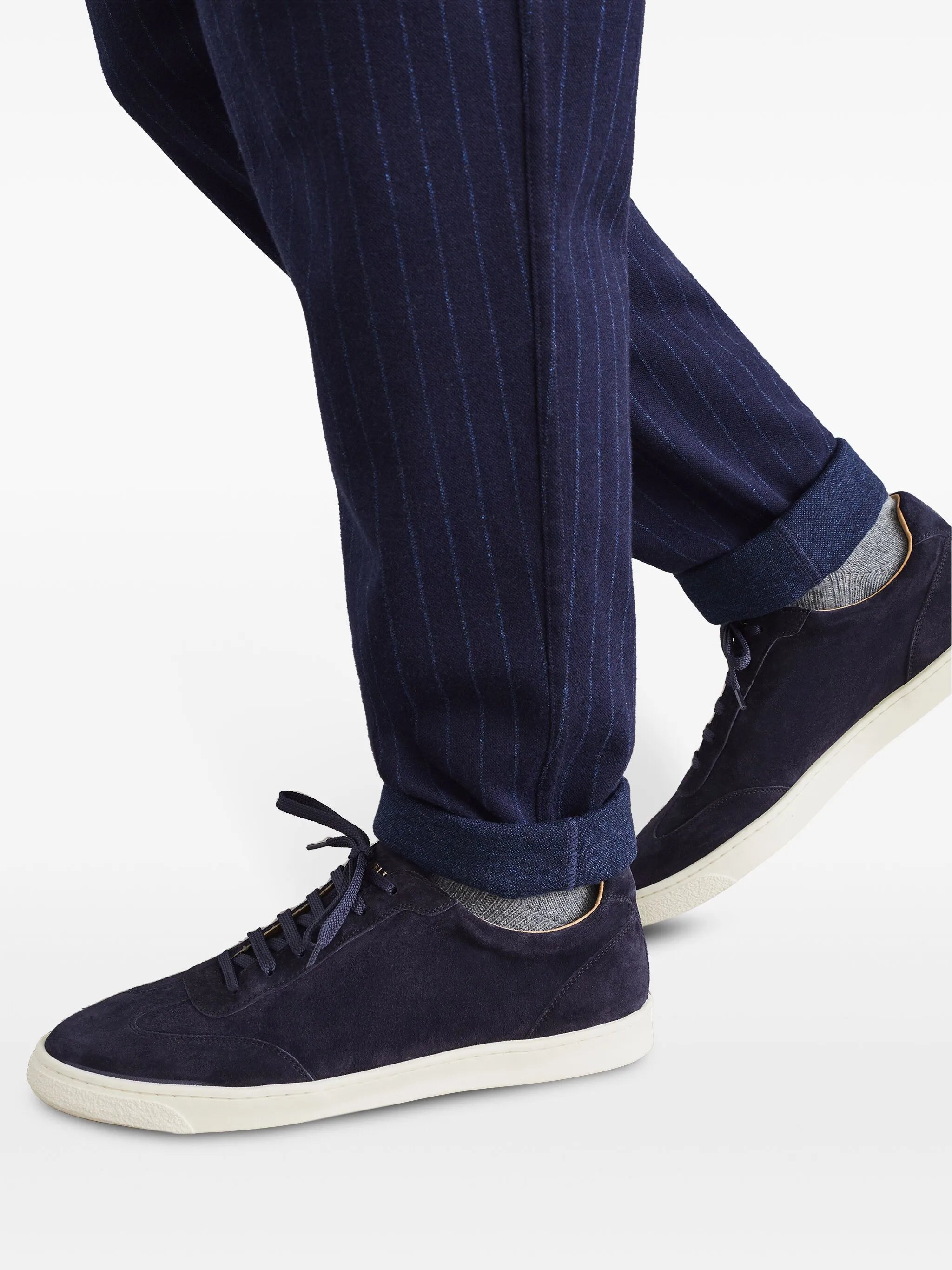 logo-print leather sneakers