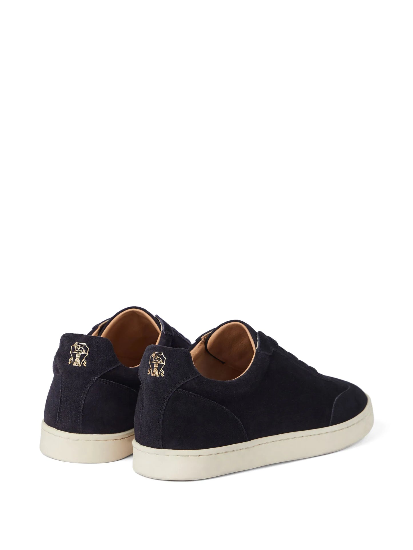 logo-print leather sneakers