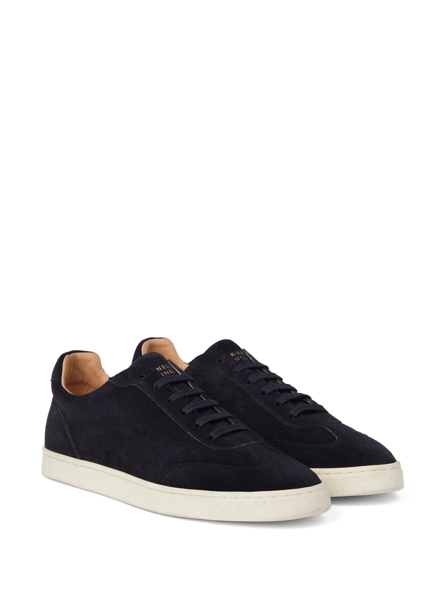 logo-print leather sneakers
