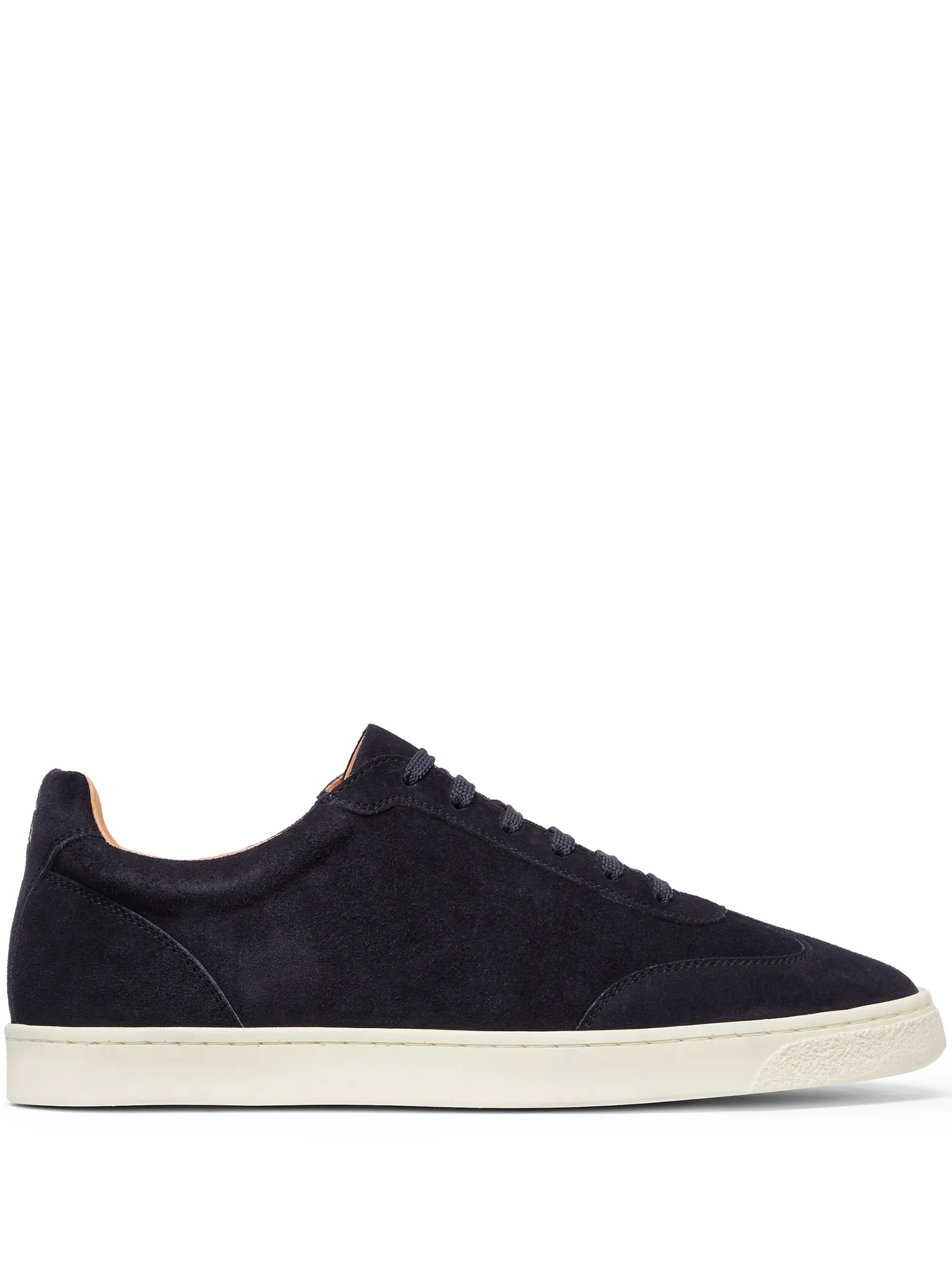 logo-print leather sneakers