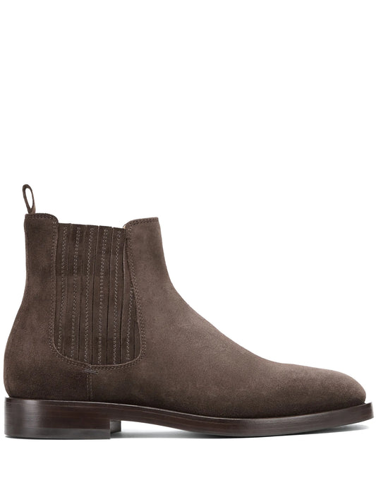 panelled suede ankle boots