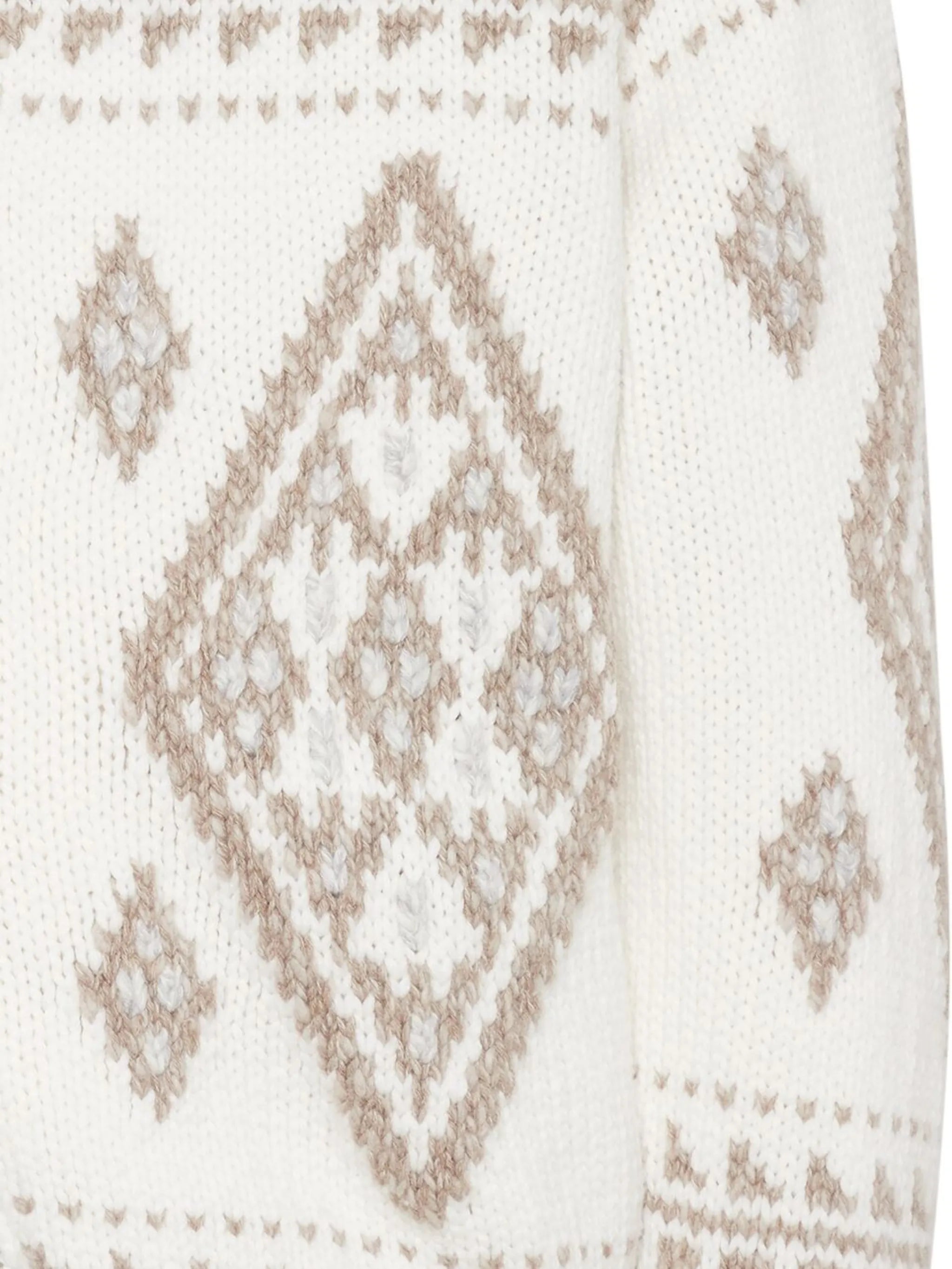 intarsia-knit zip-up cashmere cardigan