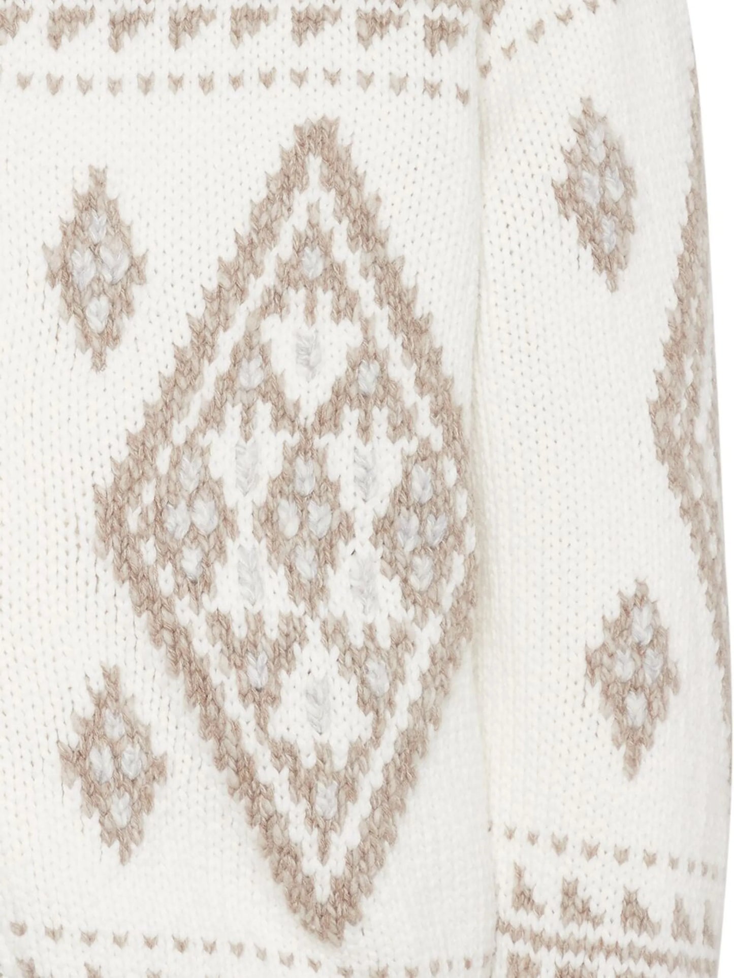intarsia-knit zip-up cashmere cardigan
