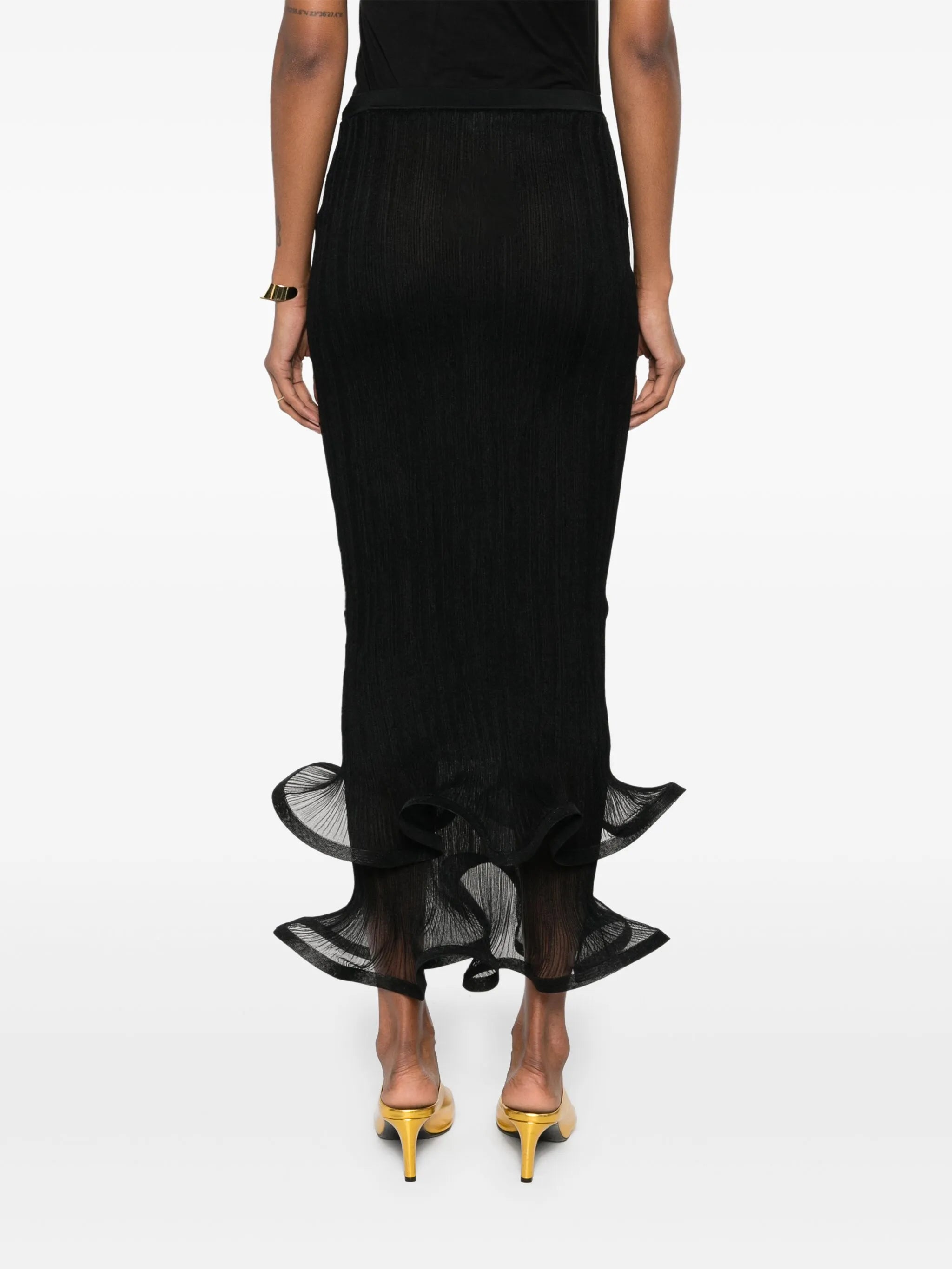 Kelso ruffle-detail skirt