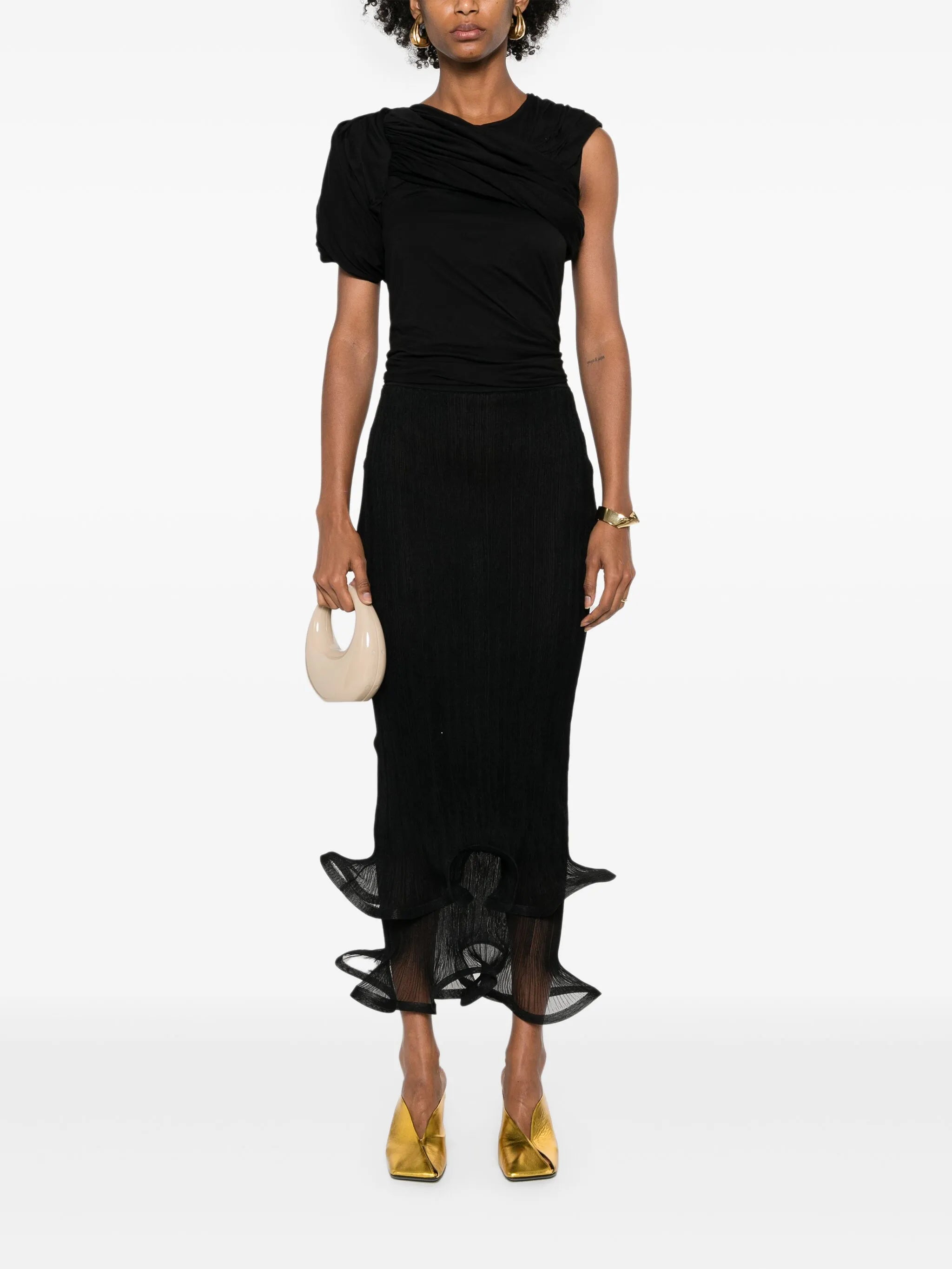 Kelso ruffle-detail skirt