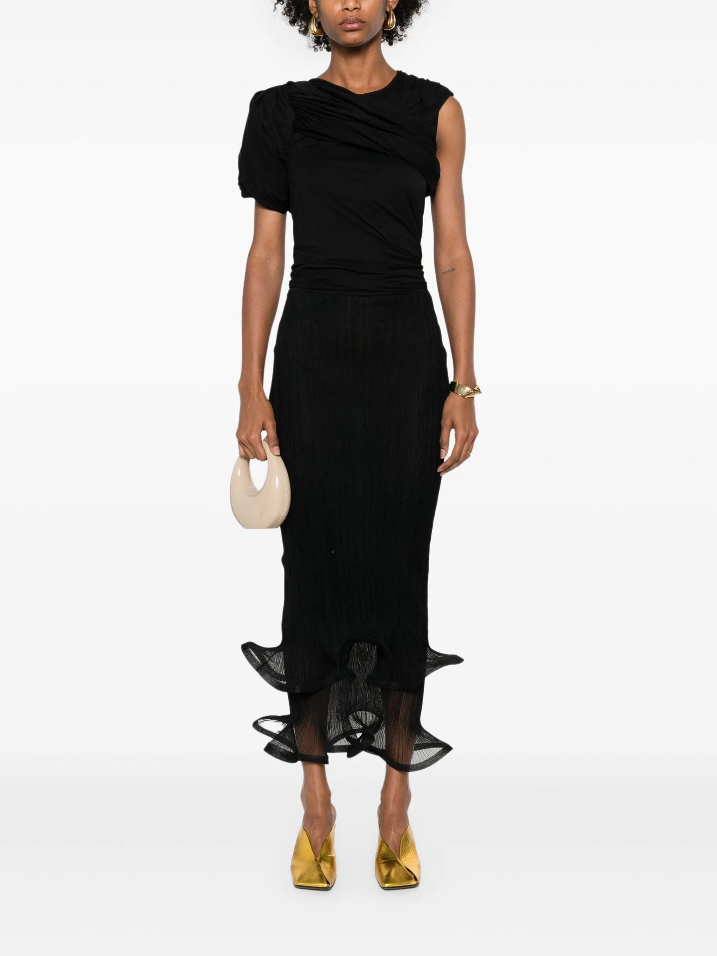Kelso ruffle-detail skirt