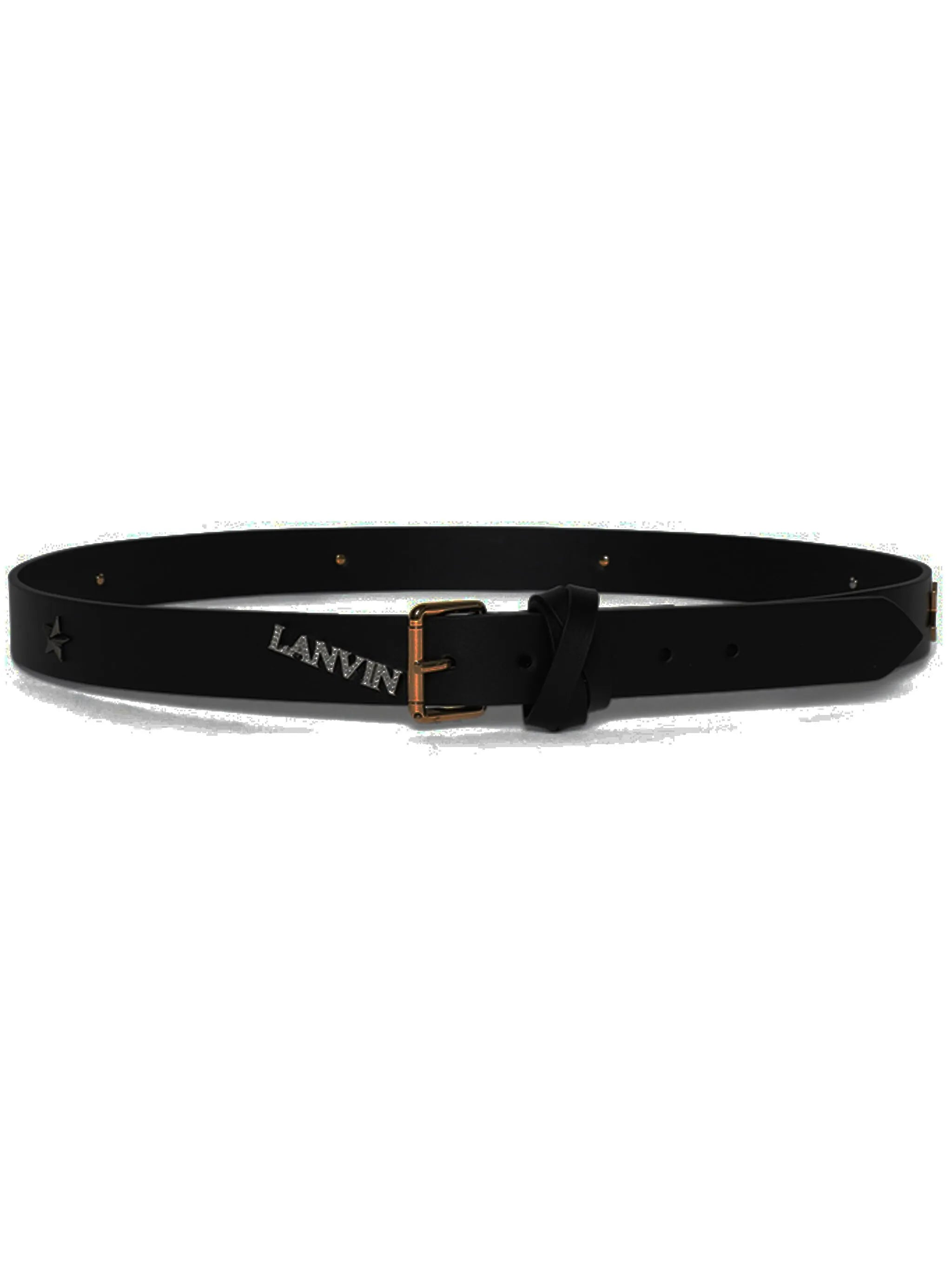 appliqué-detail leather belt