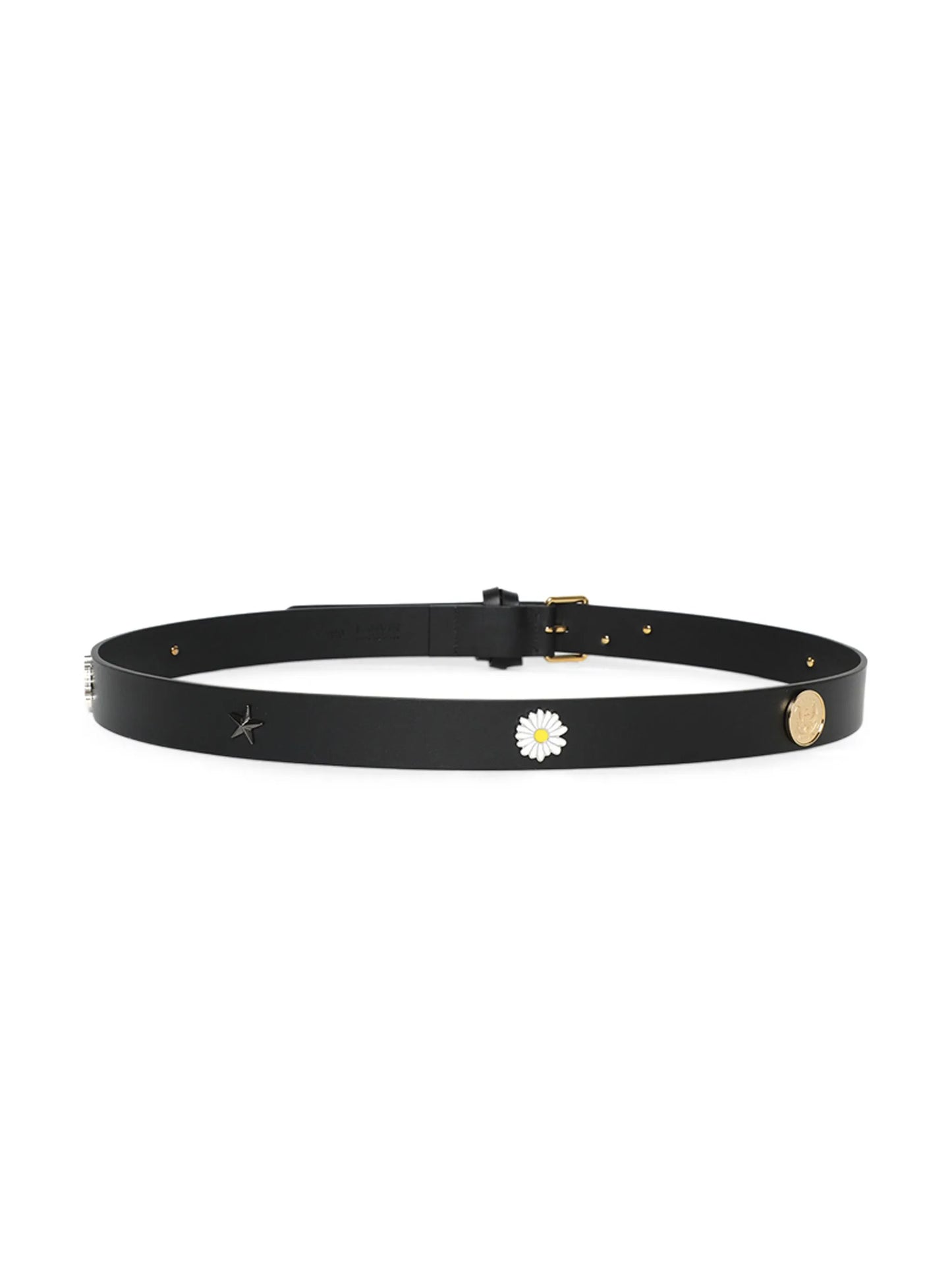 appliqué-detail leather belt