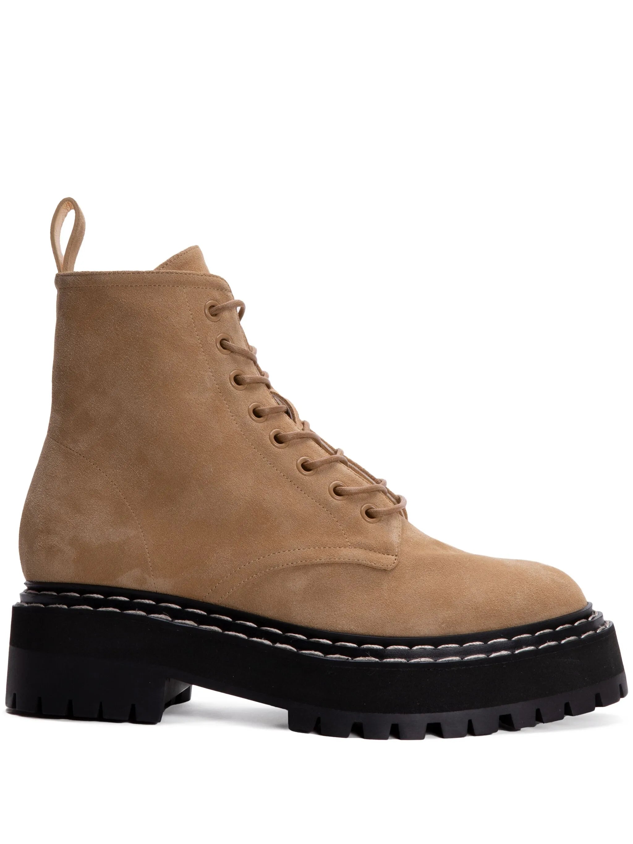 suede lace-up boots
