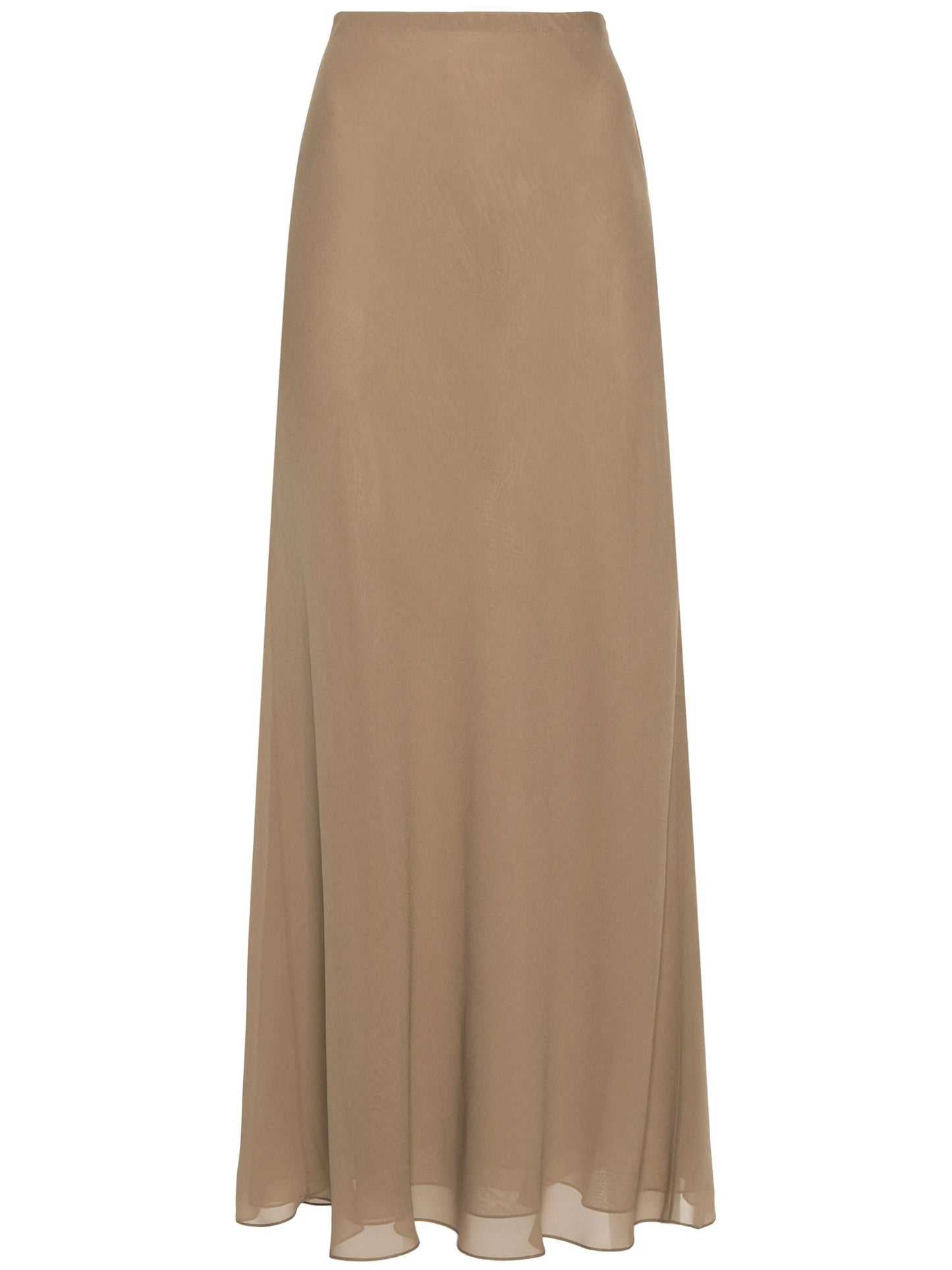 Mauva silk A-Line skirt