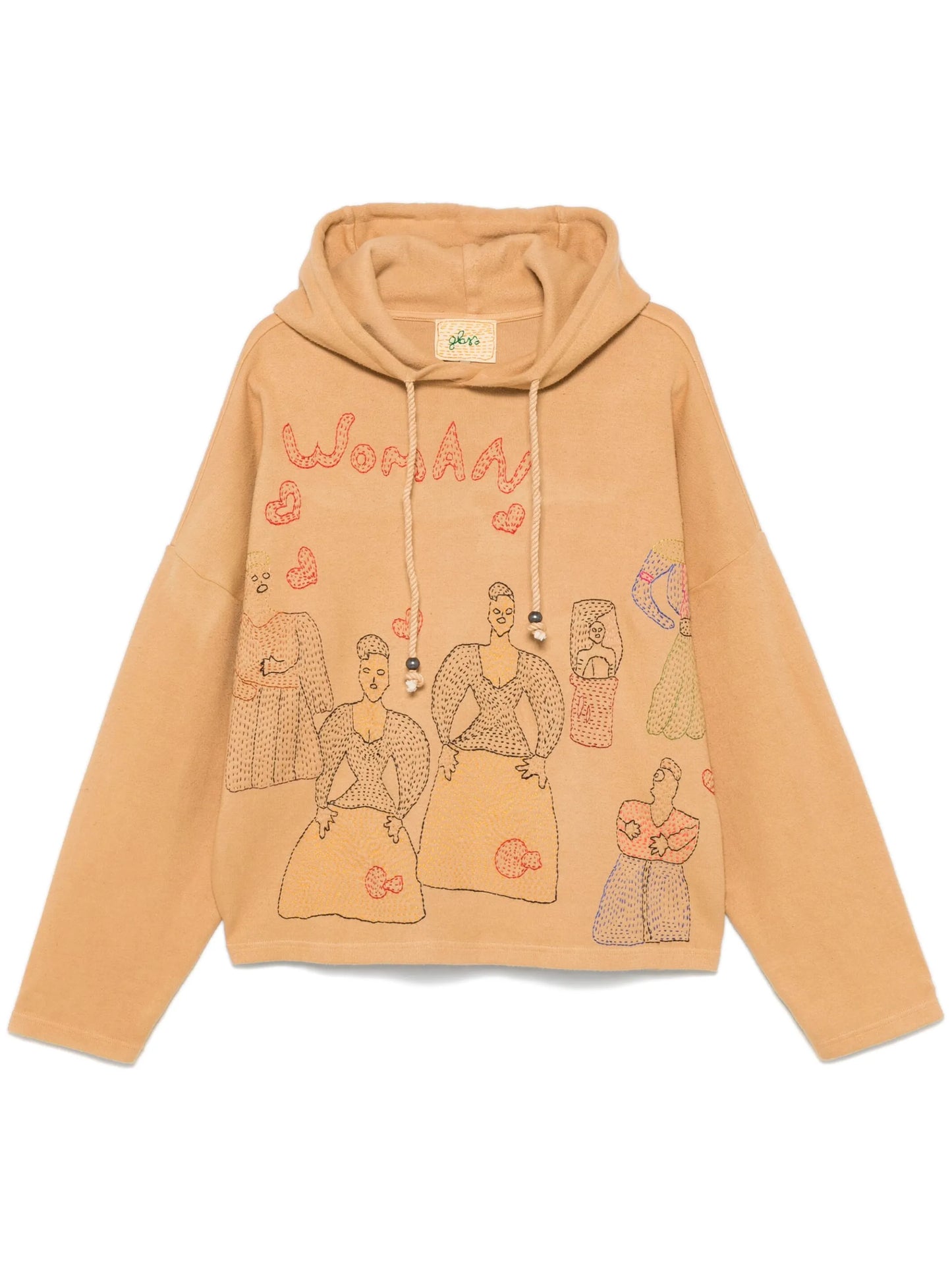 motif-embroidered hoodie