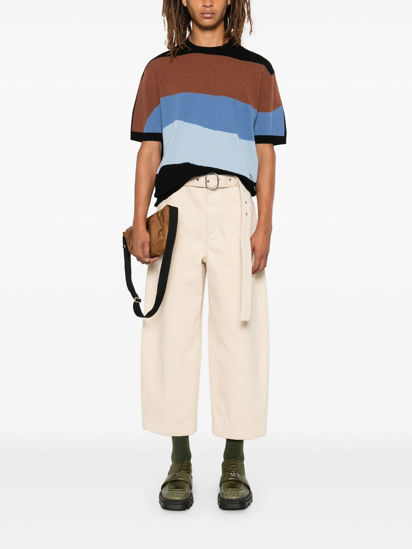 pointelle-knit sweater