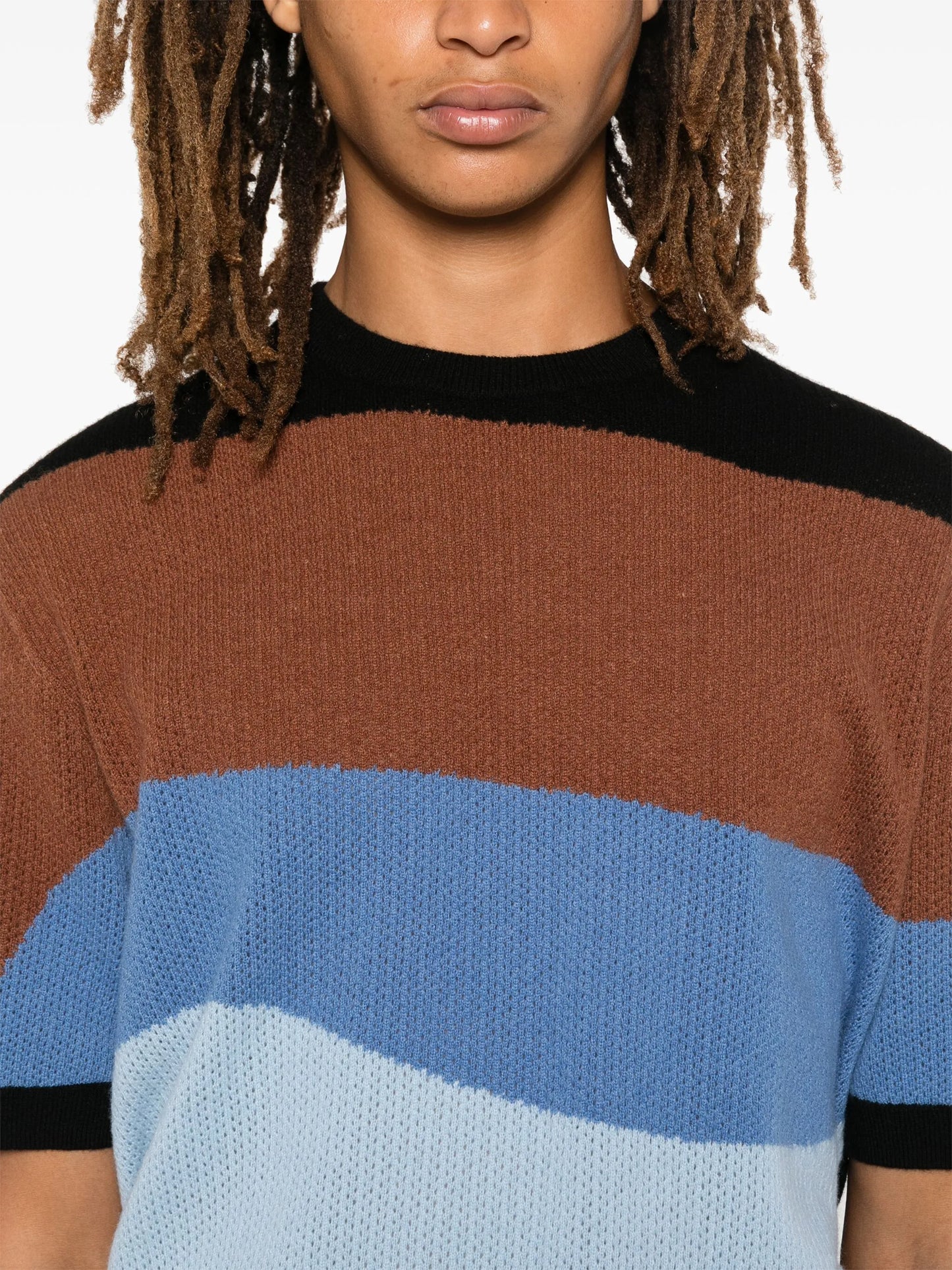 pointelle-knit sweater