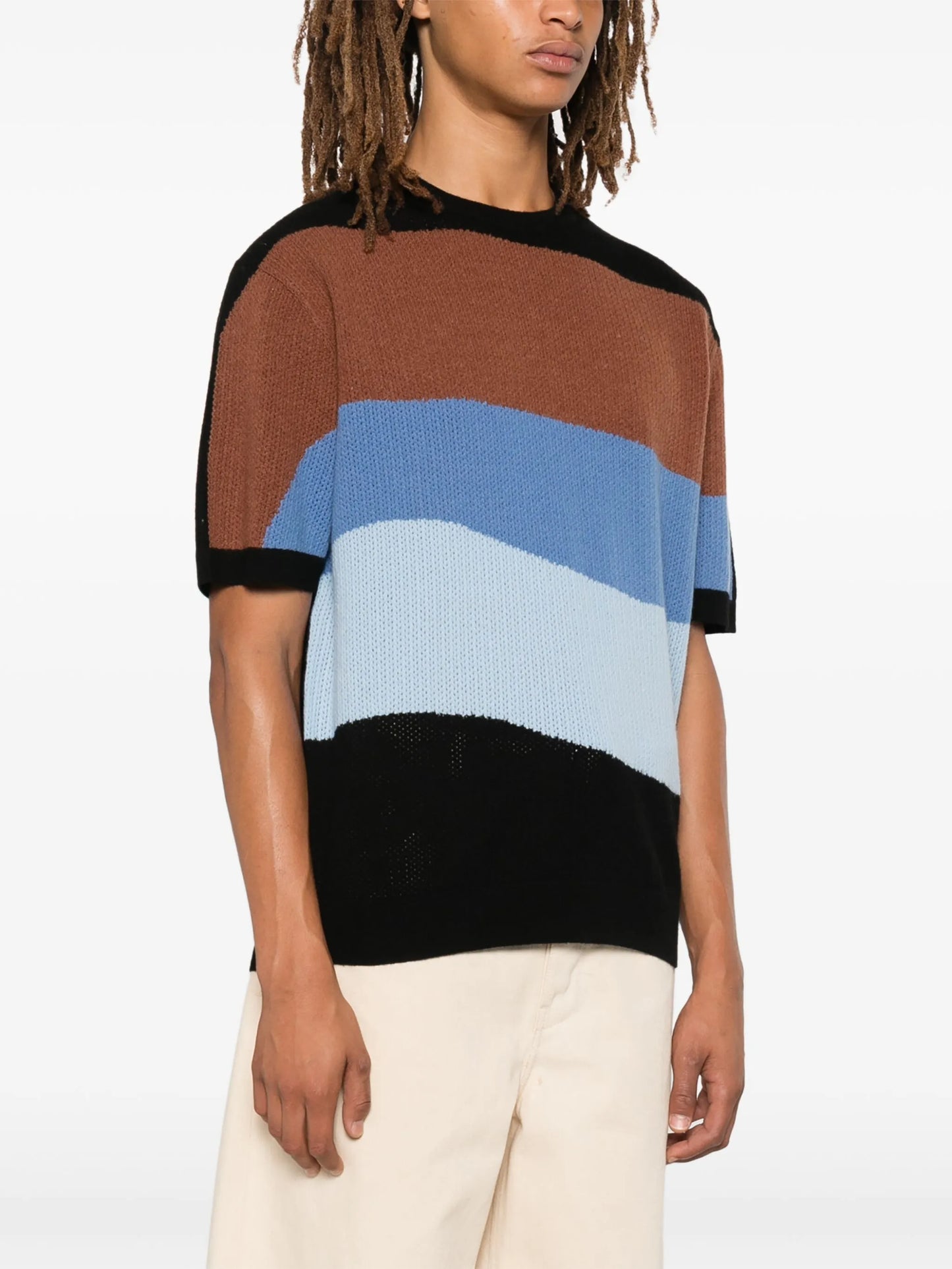 pointelle-knit sweater