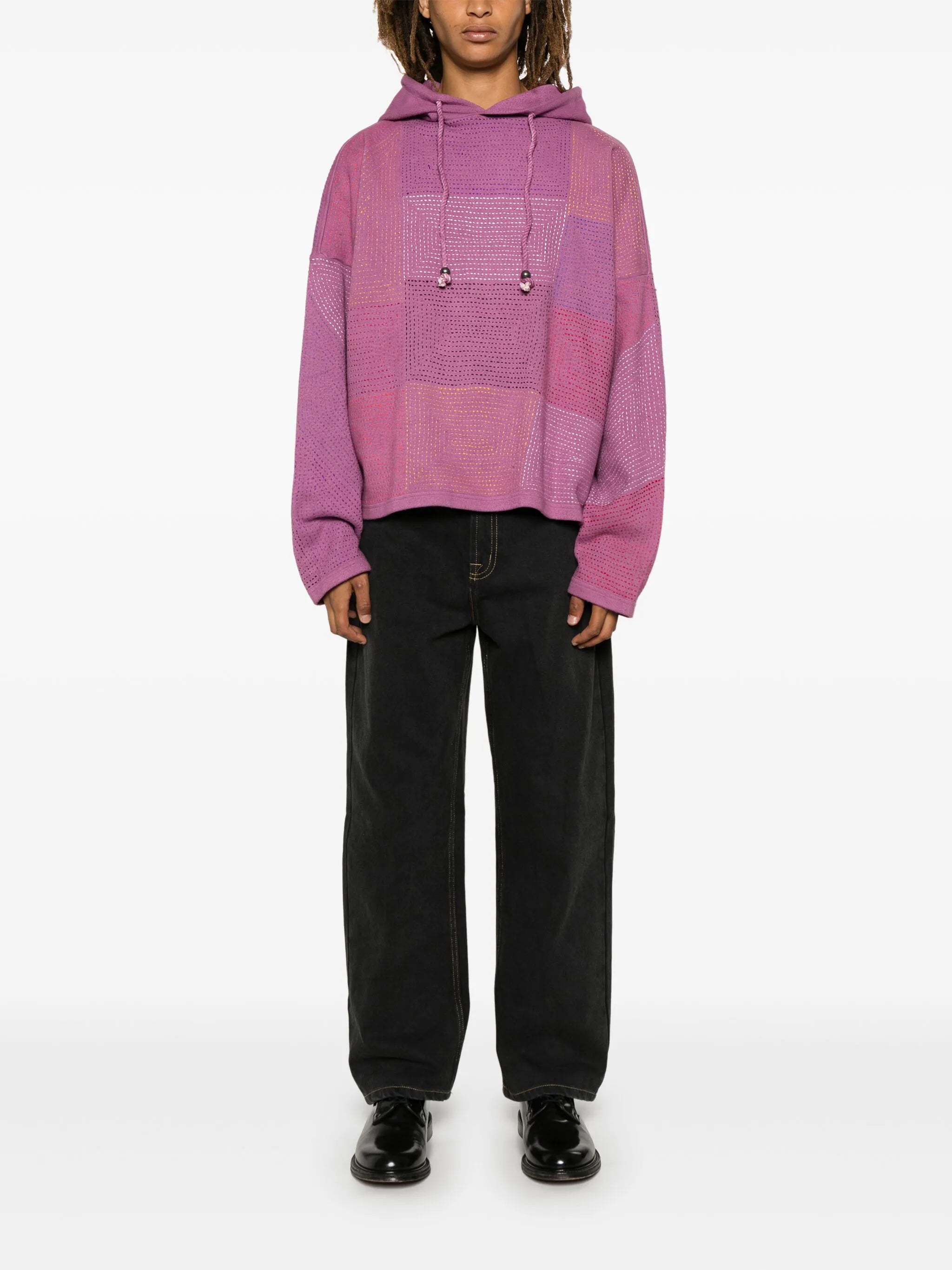 decorative-stitching hoodie