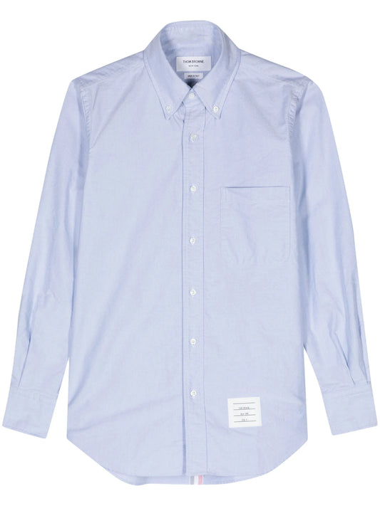 button-down collar cotton shirt