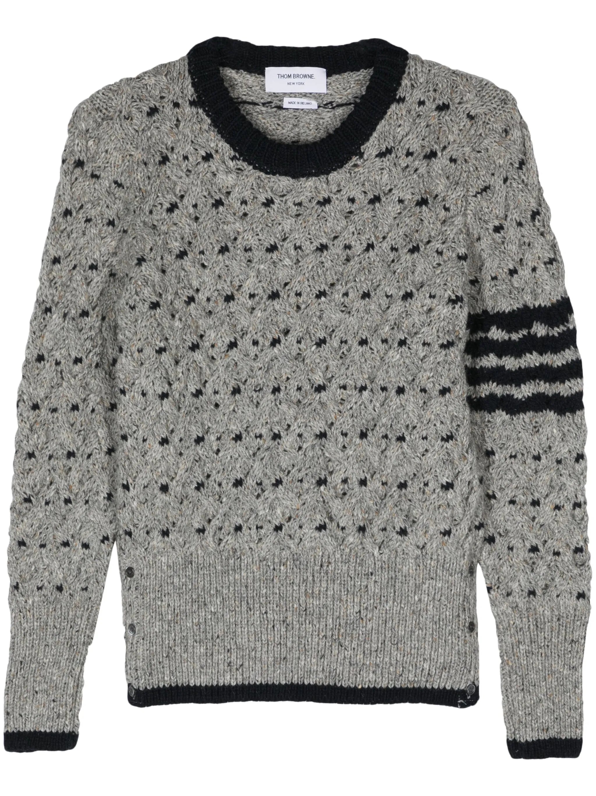 4-Bar cable-knit jumper