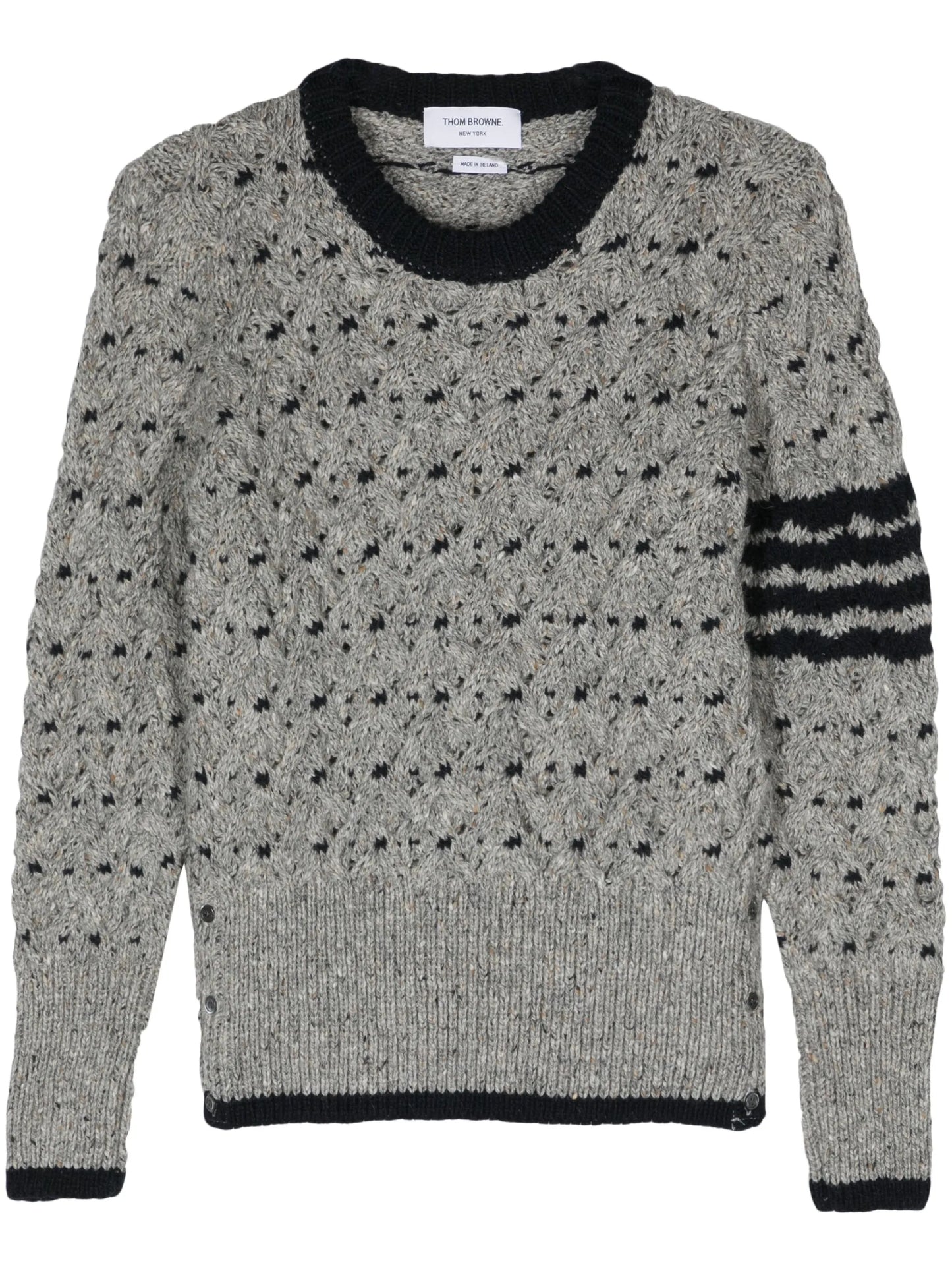 4-Bar cable-knit jumper