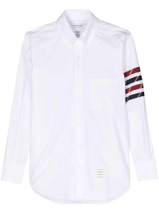 4-Bar stripe cotton shirt