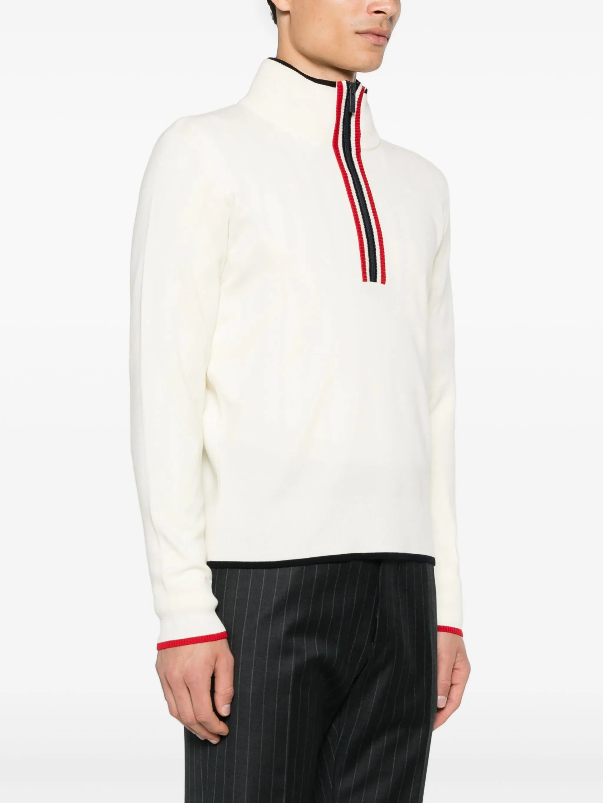 funnel-neck pullover