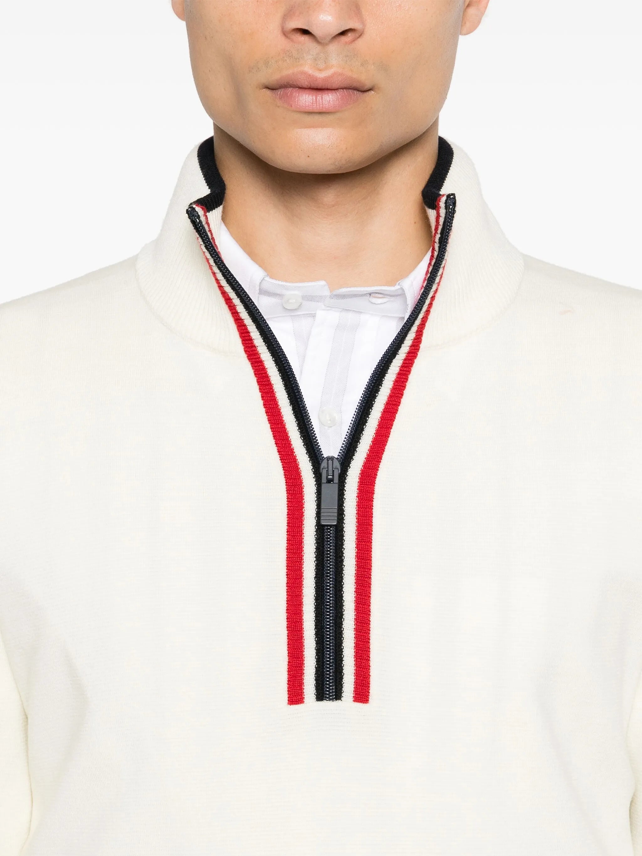 funnel-neck pullover