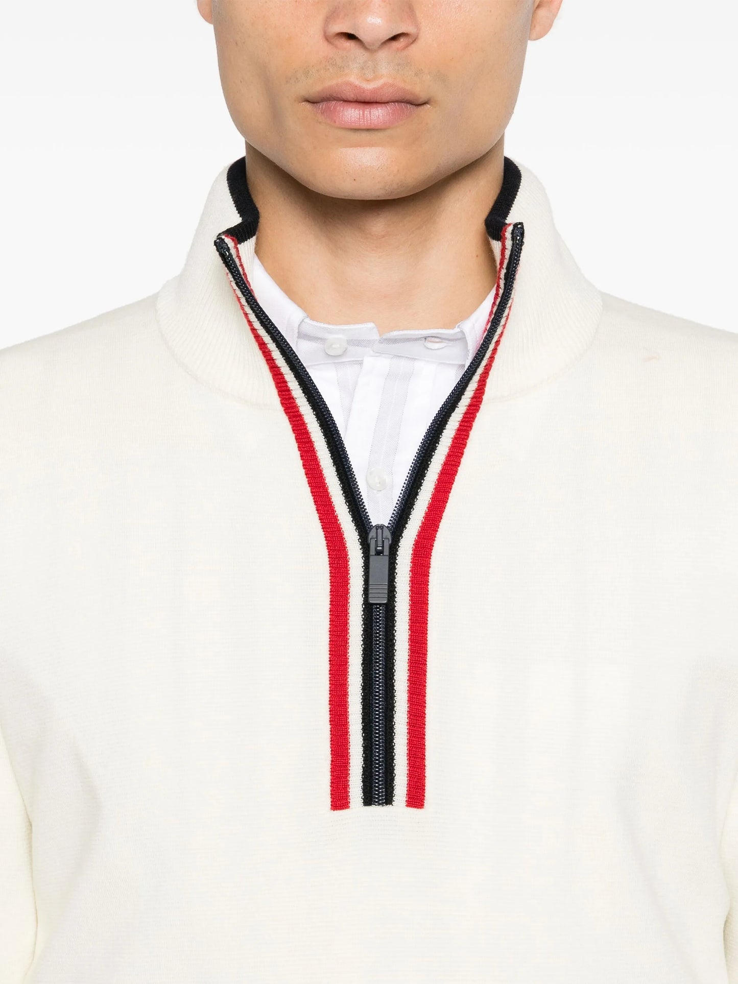funnel-neck pullover