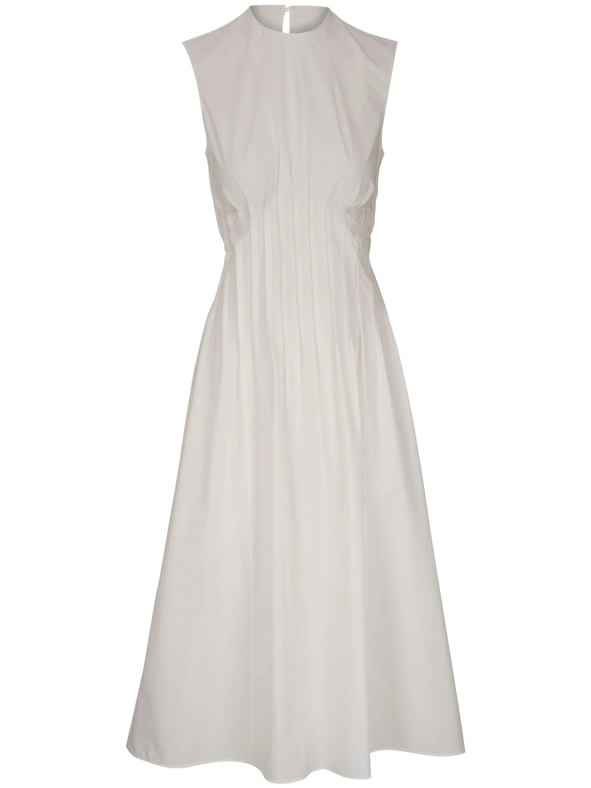 The Wes pintuck-detail midi dress