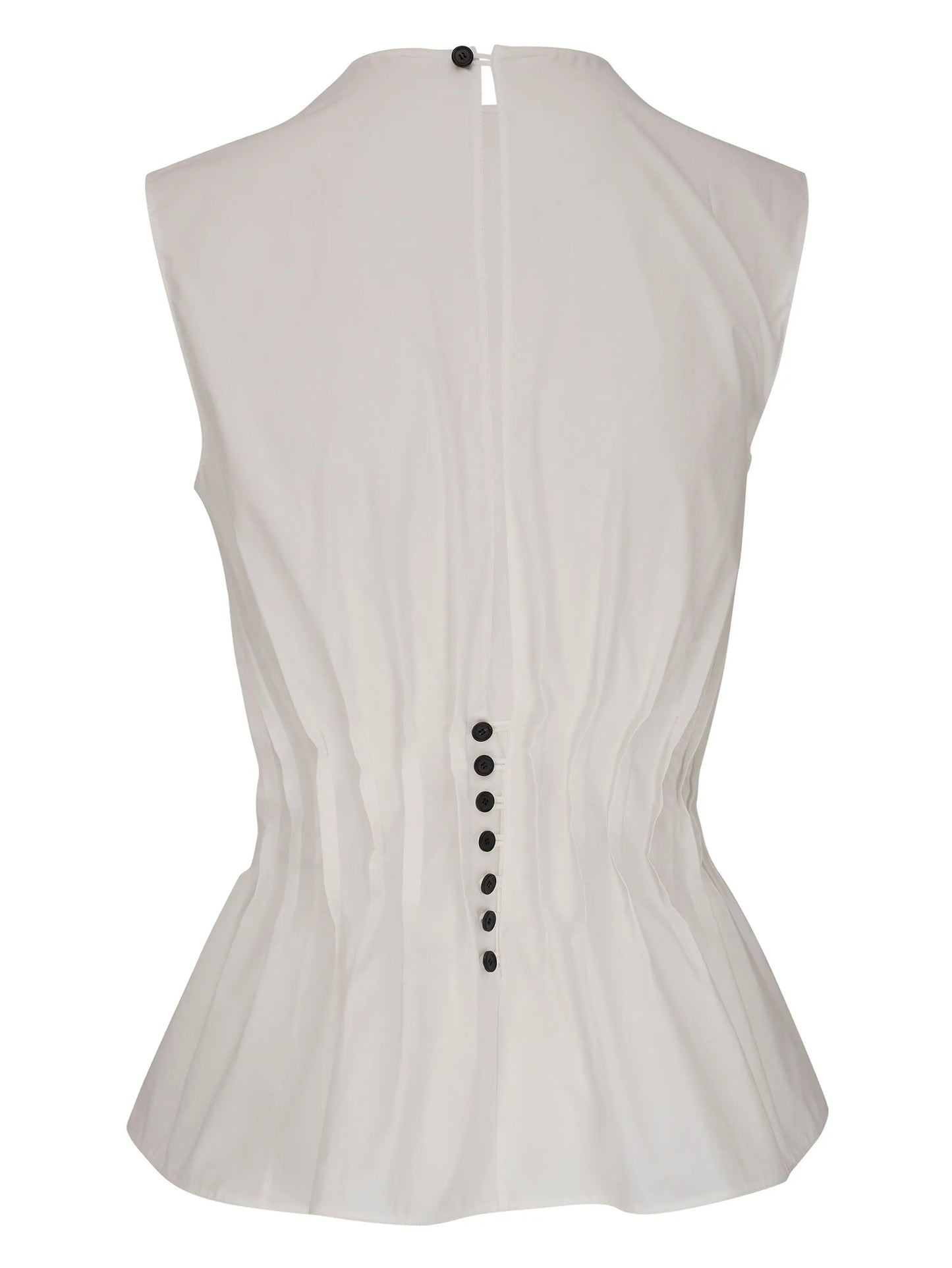 Westin pleated cotton-poplin top