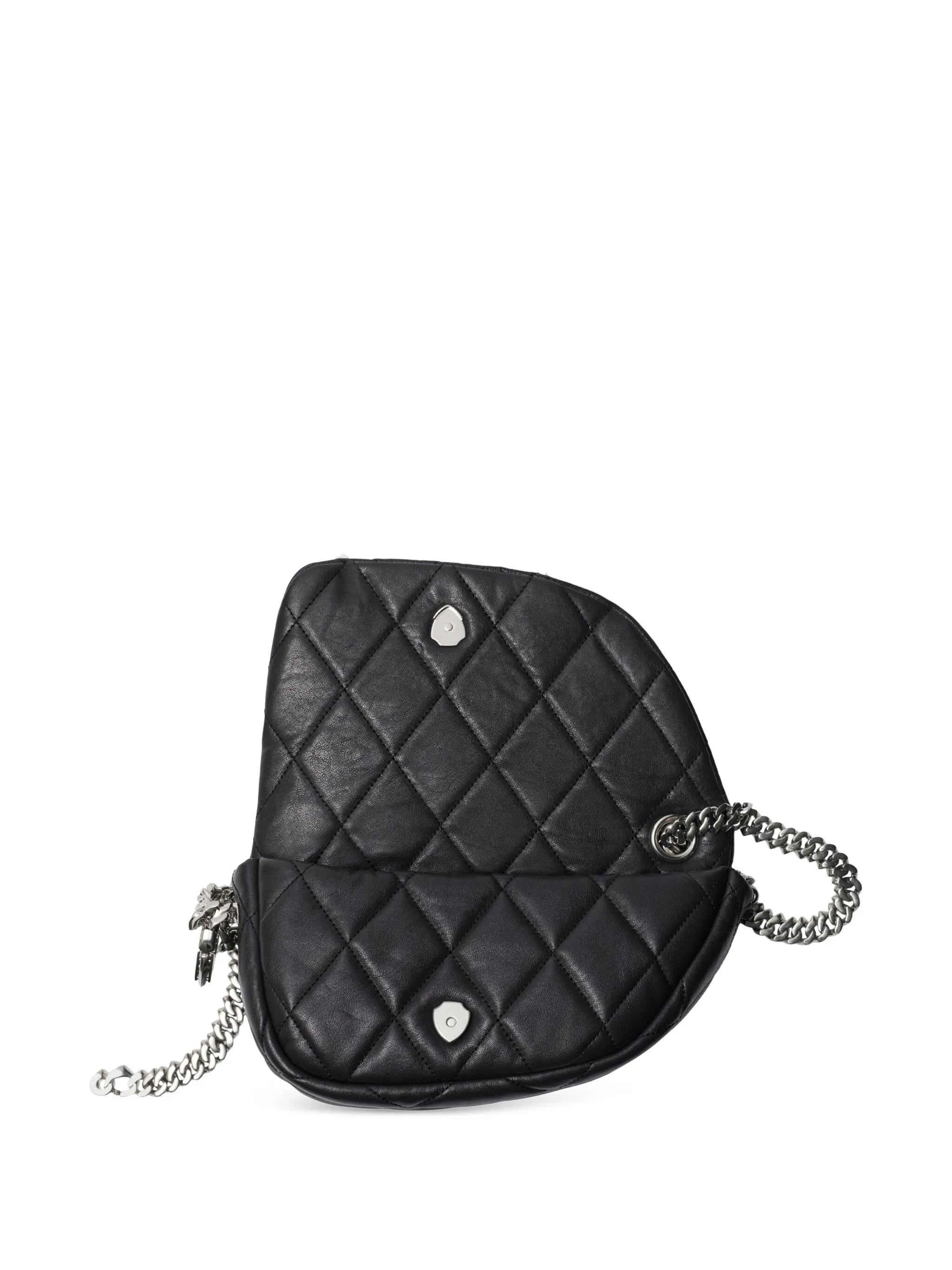 Shield Lock leather shoulder bag