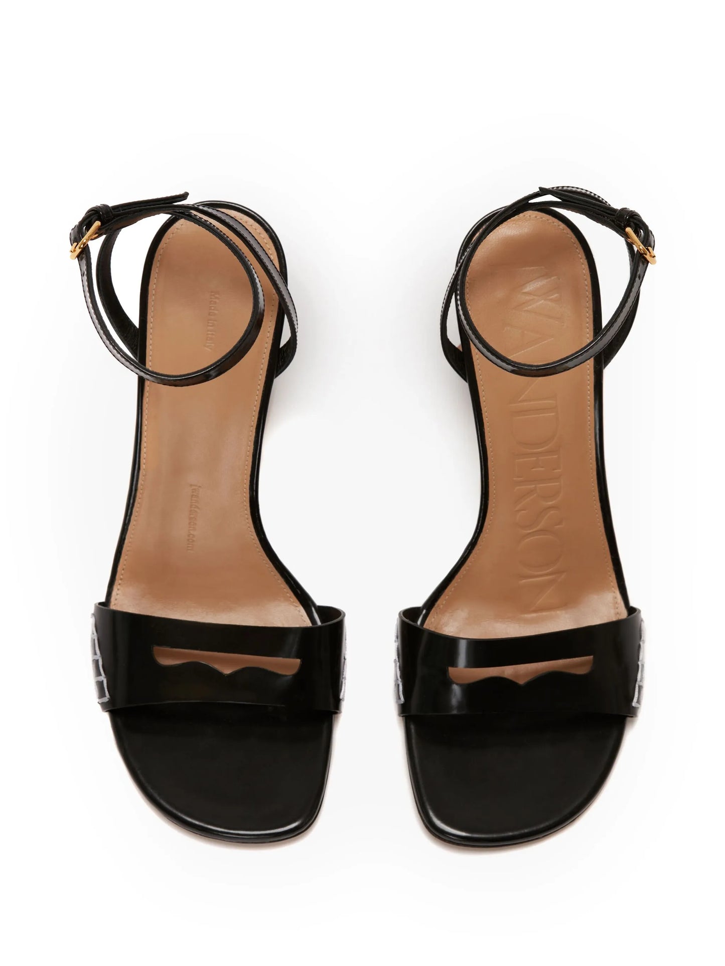 tassel-heel leather sandals