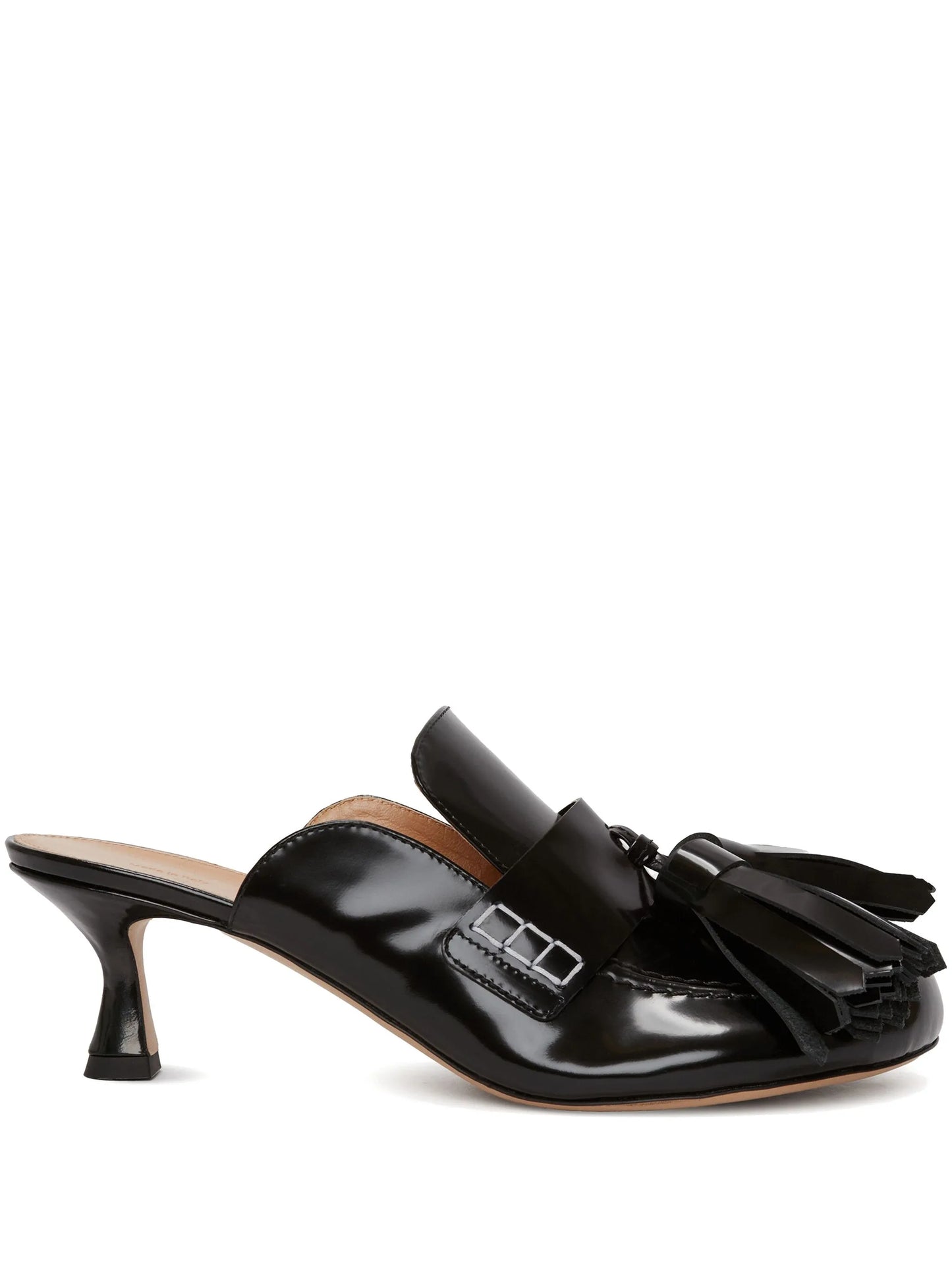 tassel-detail leather mules