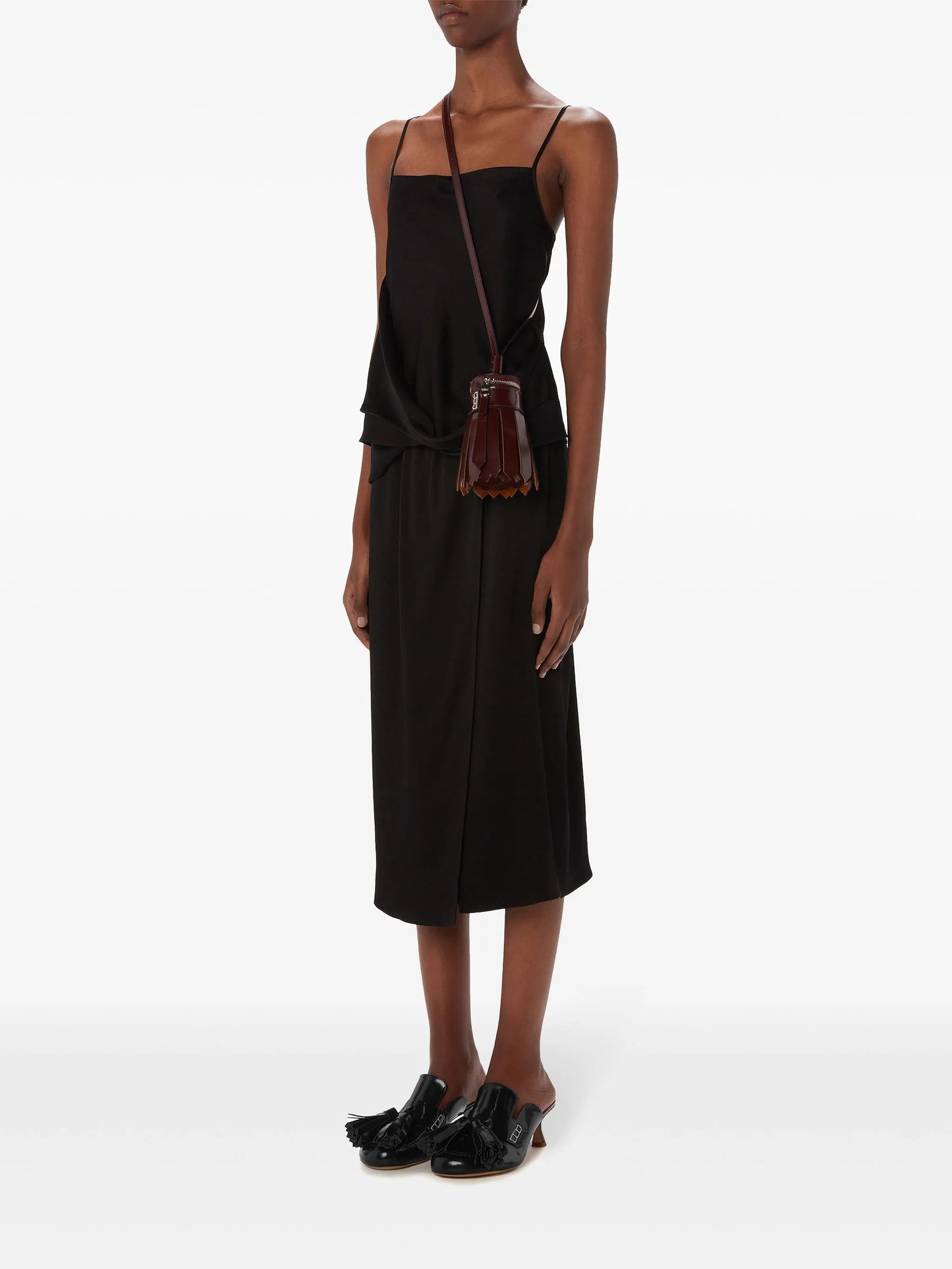 tassel-detail leather mules