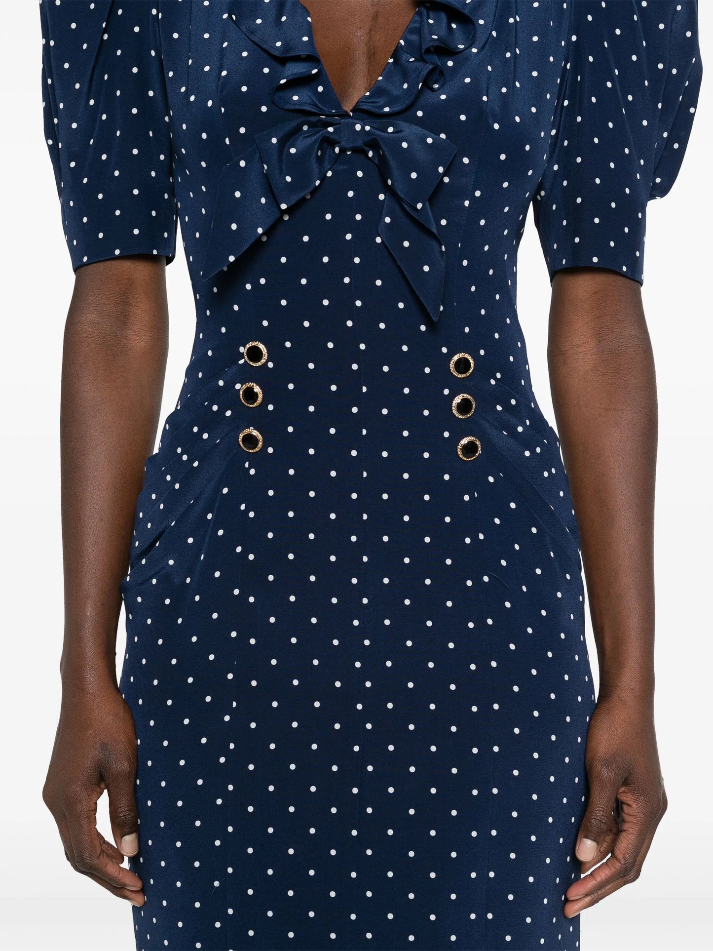 polka dot-print midi dress