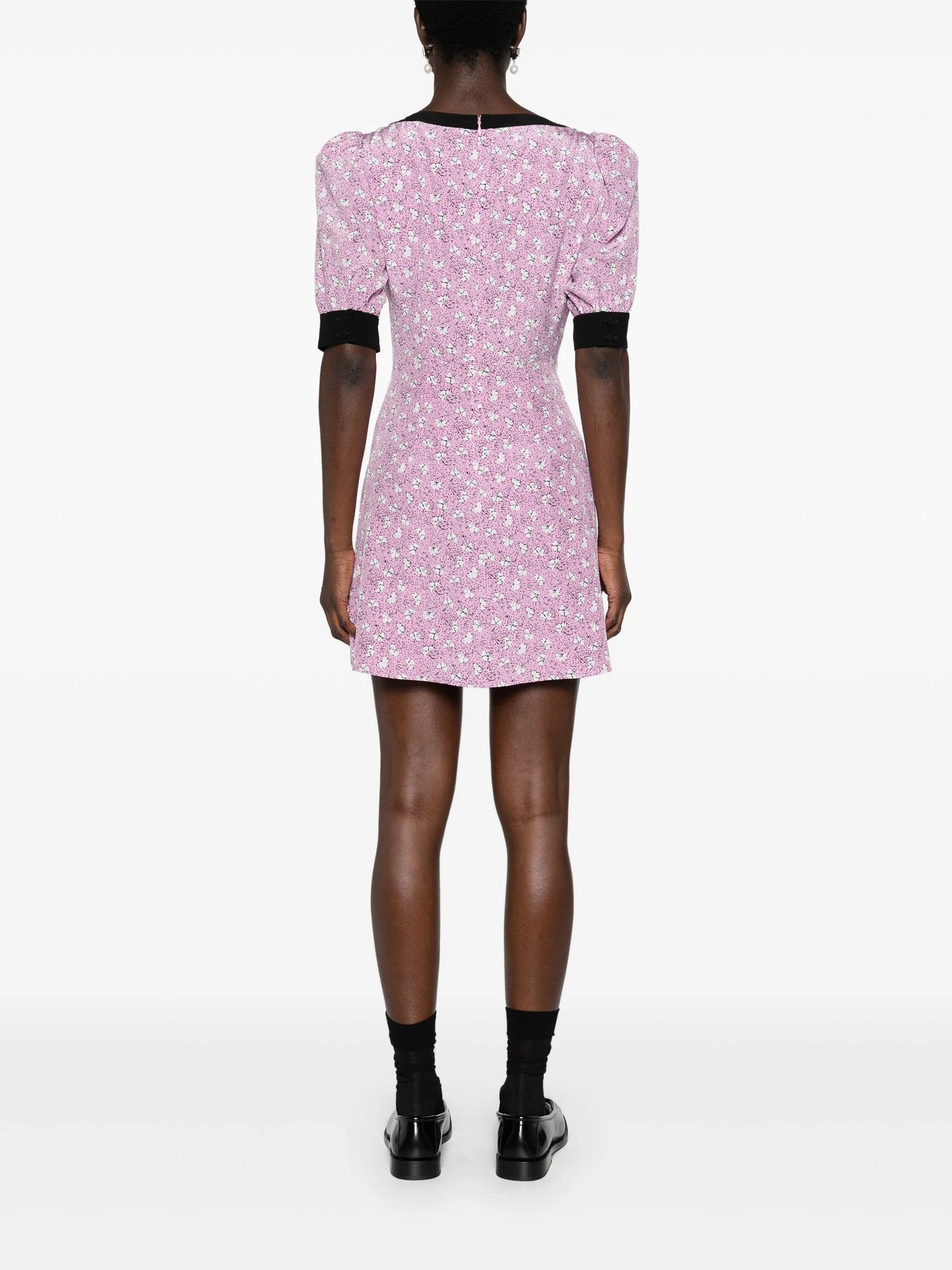 bow-detail silk minidress