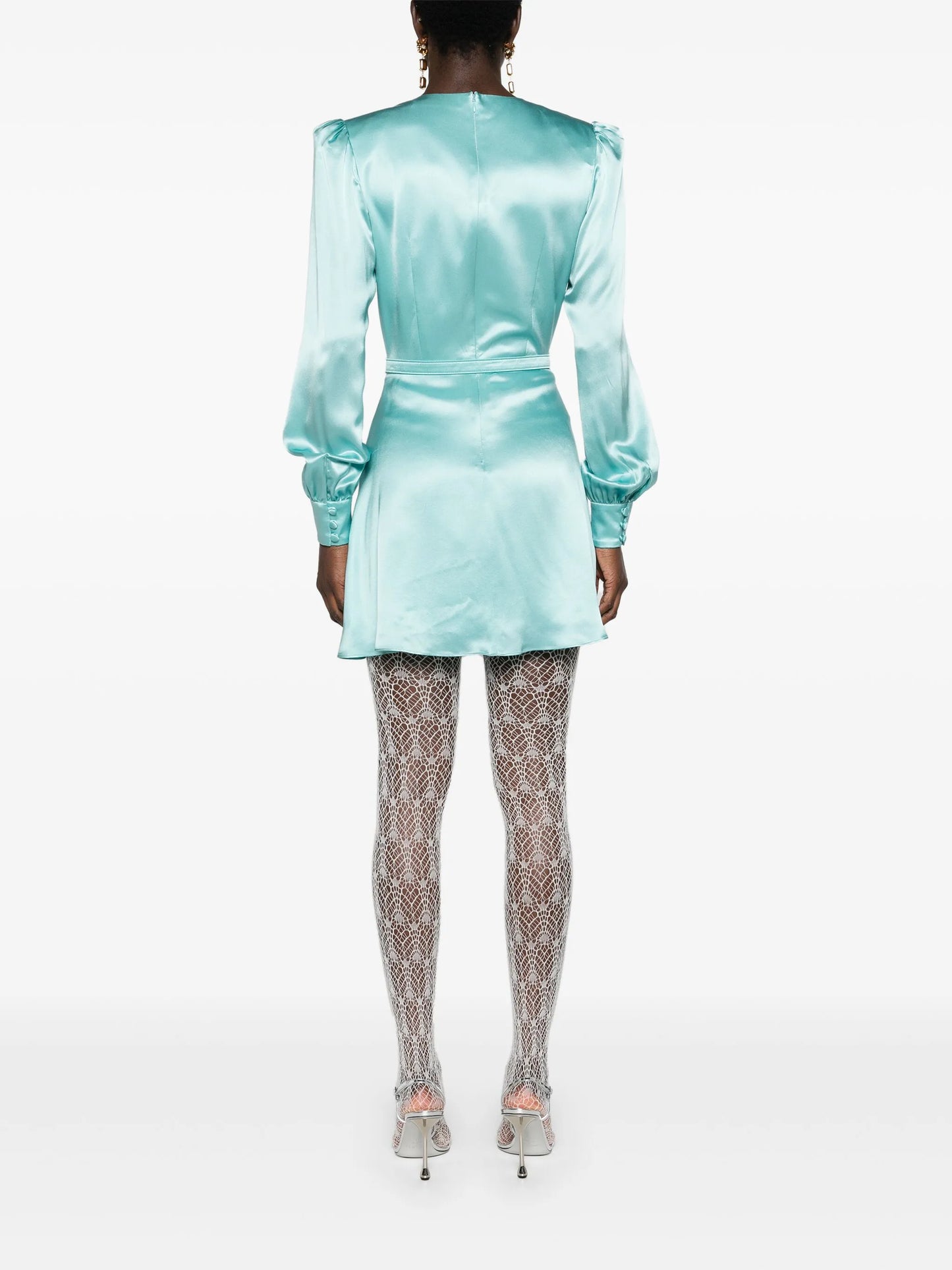 belted silk minidress