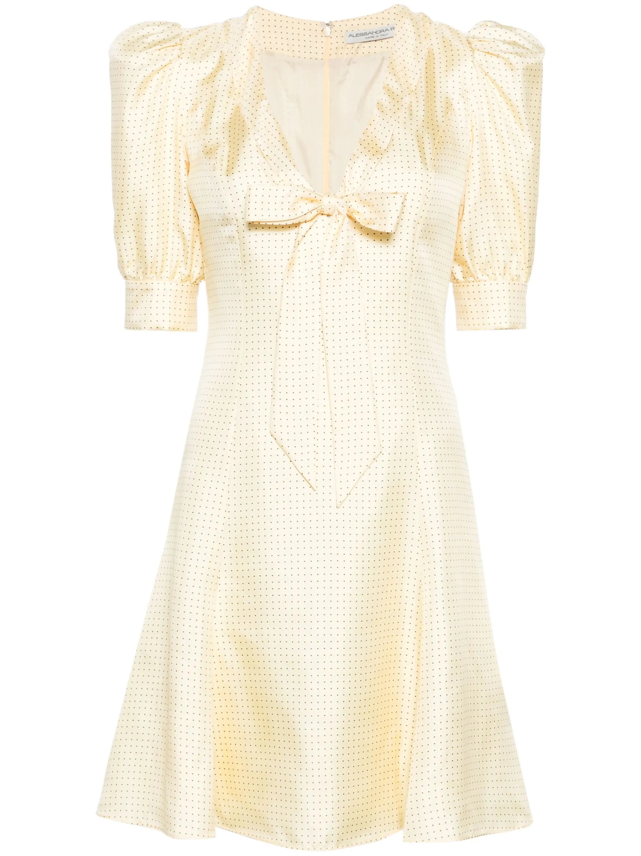 polka dot-print silk minidress