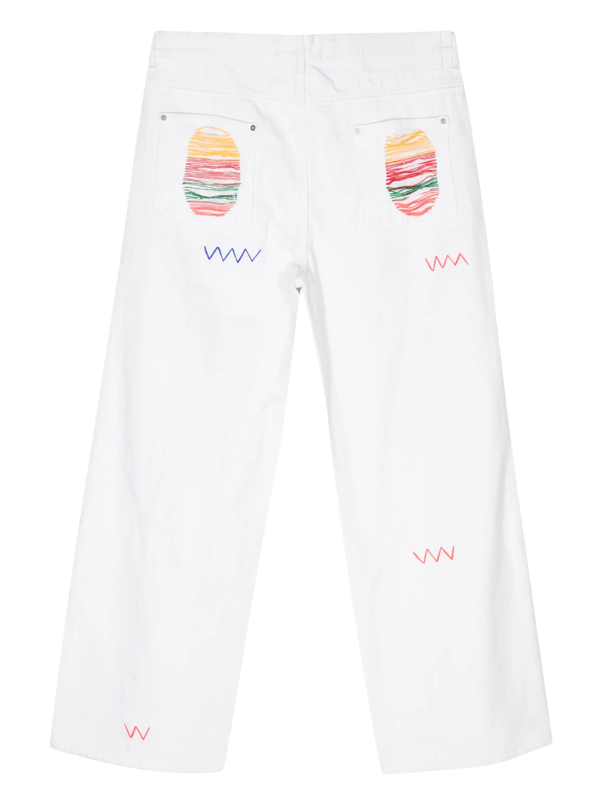 distressed straight jeans