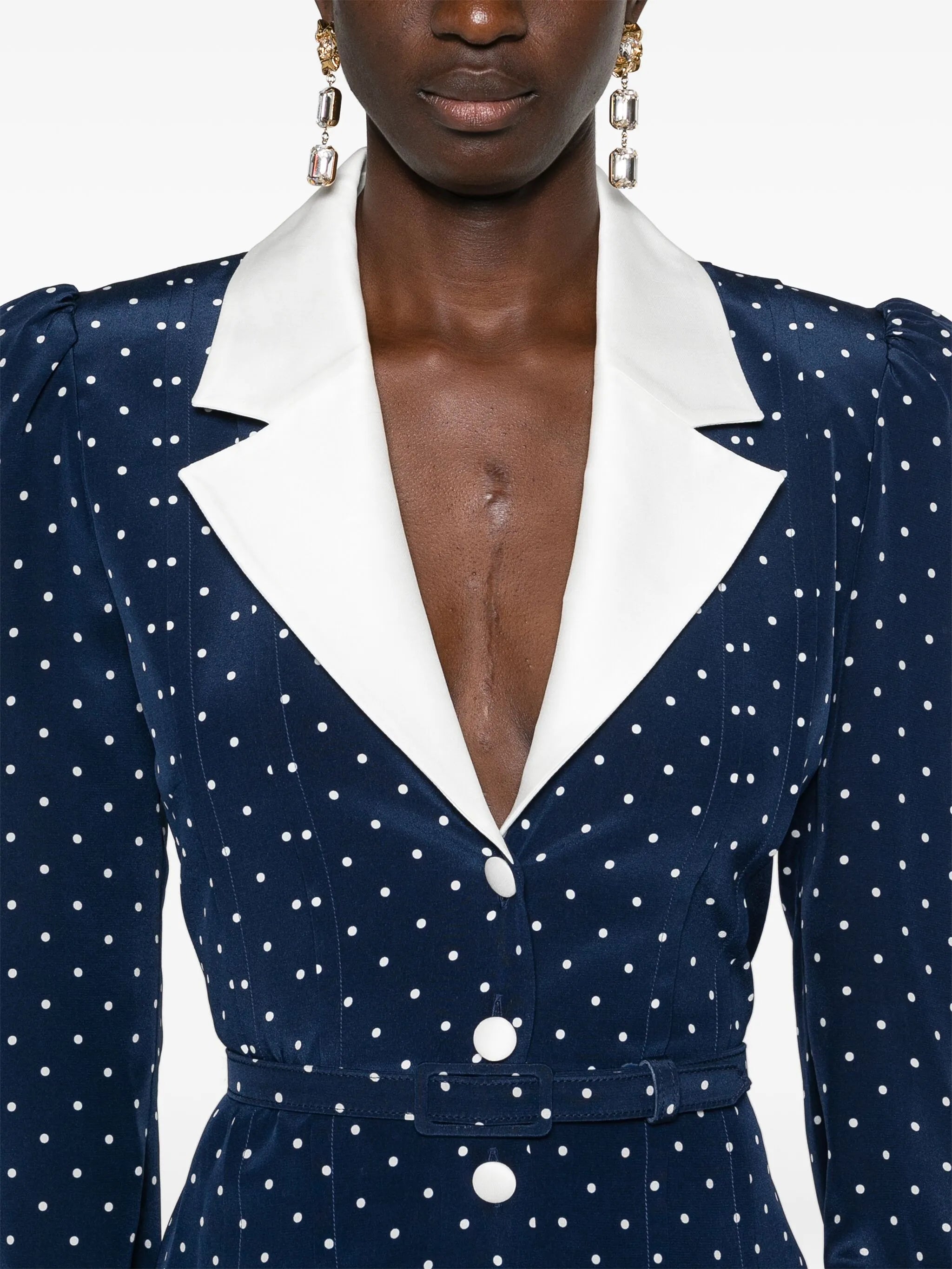 polka dot-print midi dress