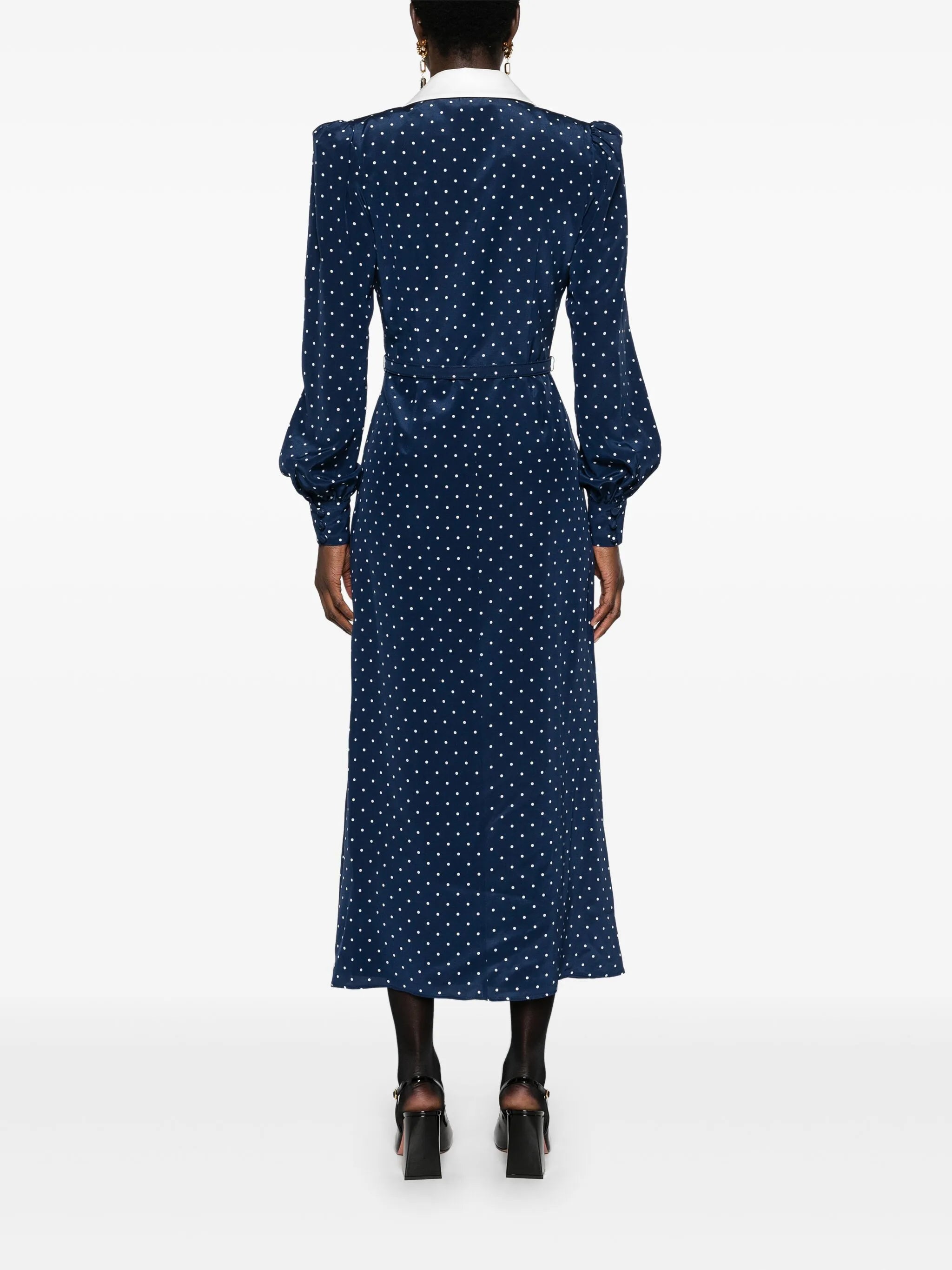 polka dot-print midi dress