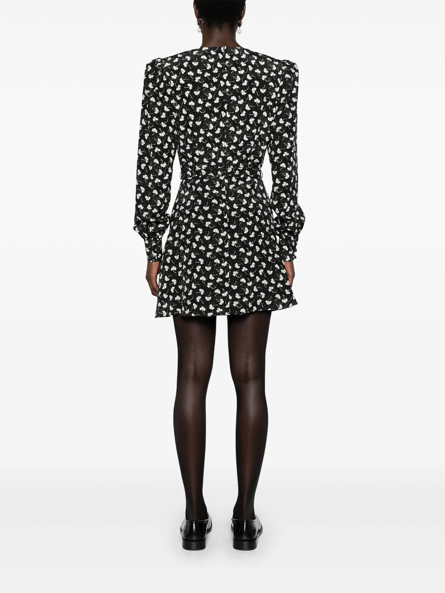 belted silk minidress
